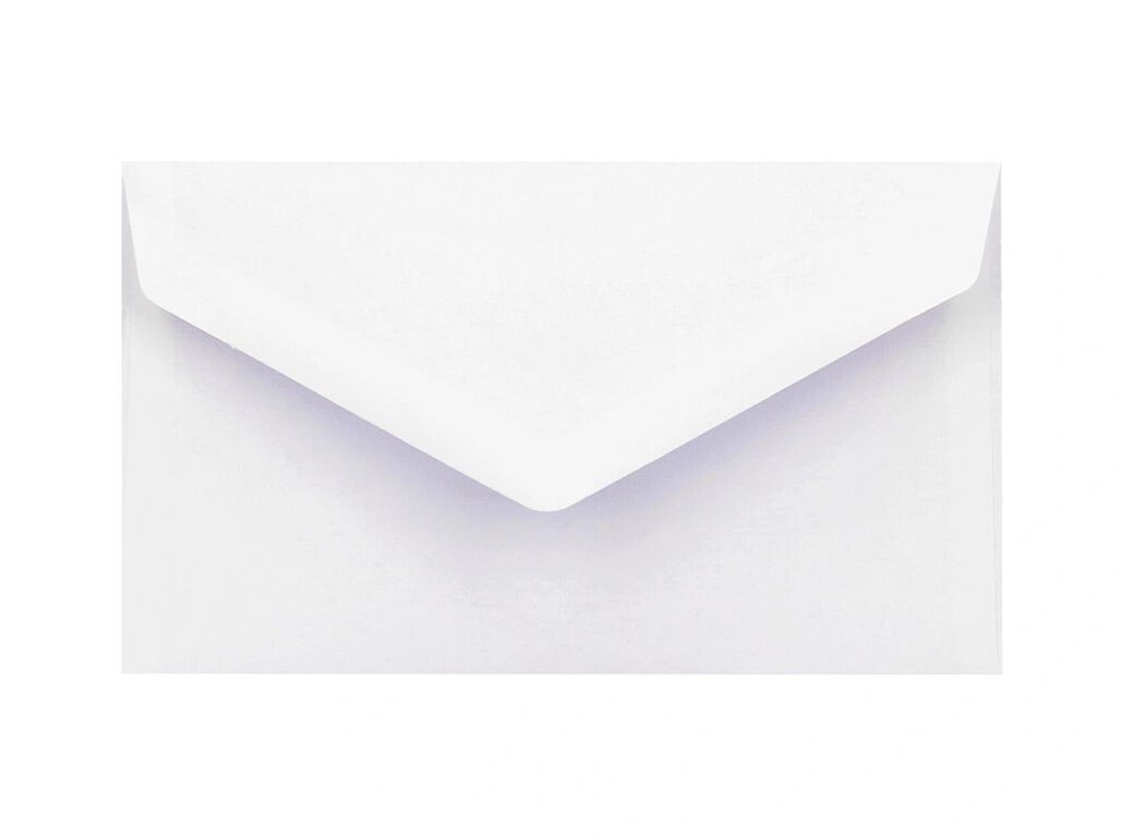 ENVELOPE ABA EM BICO LIDERPAPEL BRANCO 9.5X16.2CM 25 UNIDADES image number 1