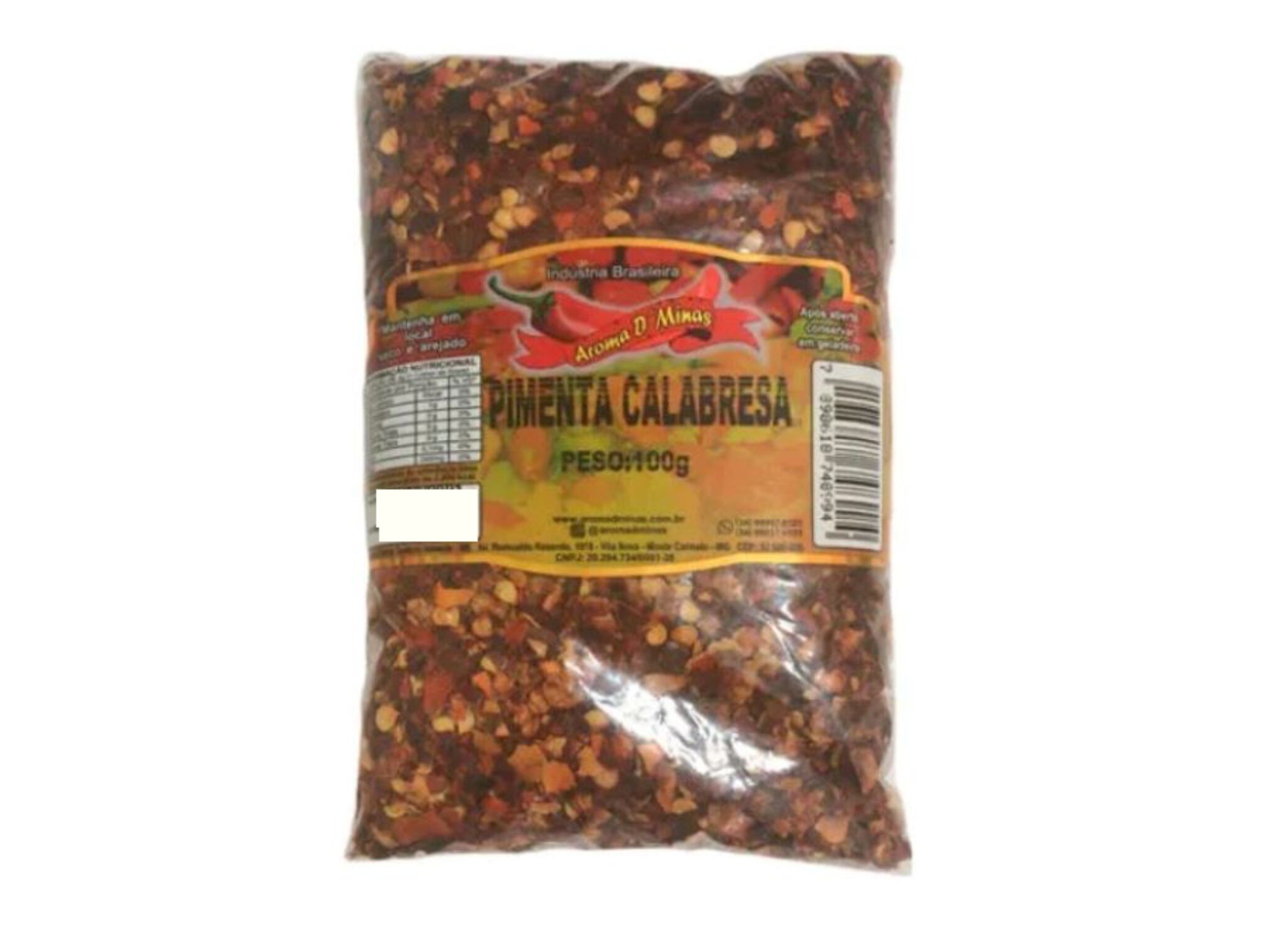 PIMENTA AROMA D`MINAS CALABRESA EM FLOCOS 100G image number 1