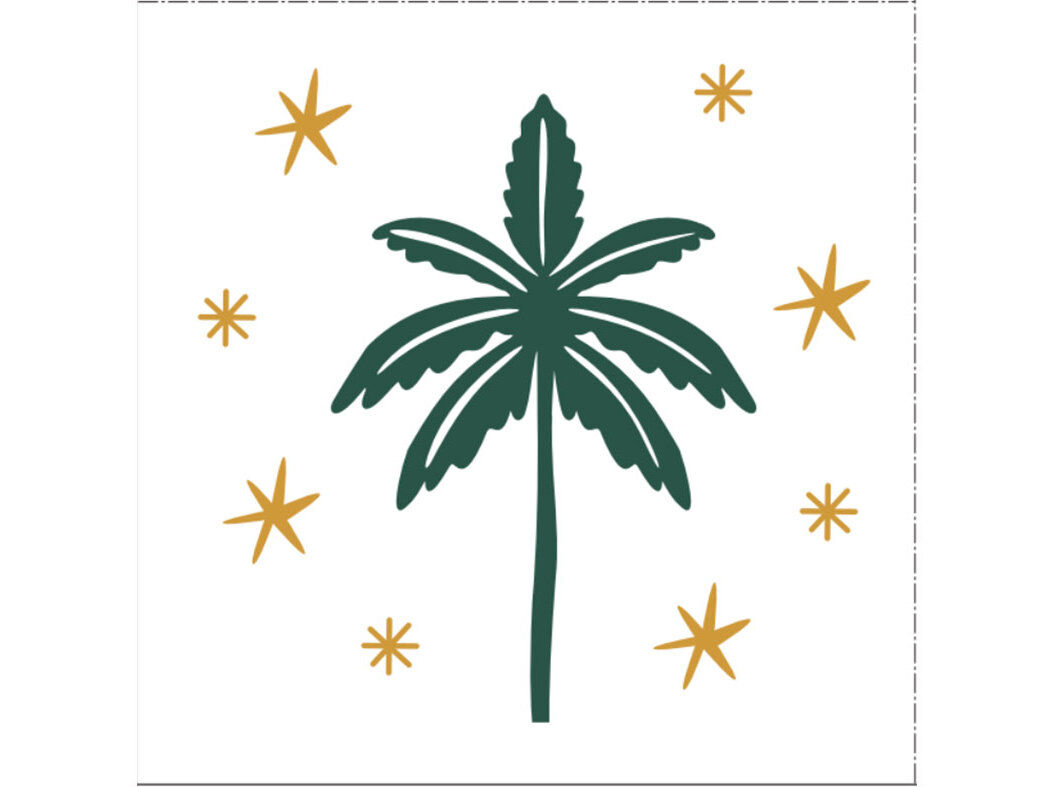 GUARDANAPOS 3 FOLHAS ACTUEL SOLAR PALM 33X33CM 20 UNIDADES image number 0