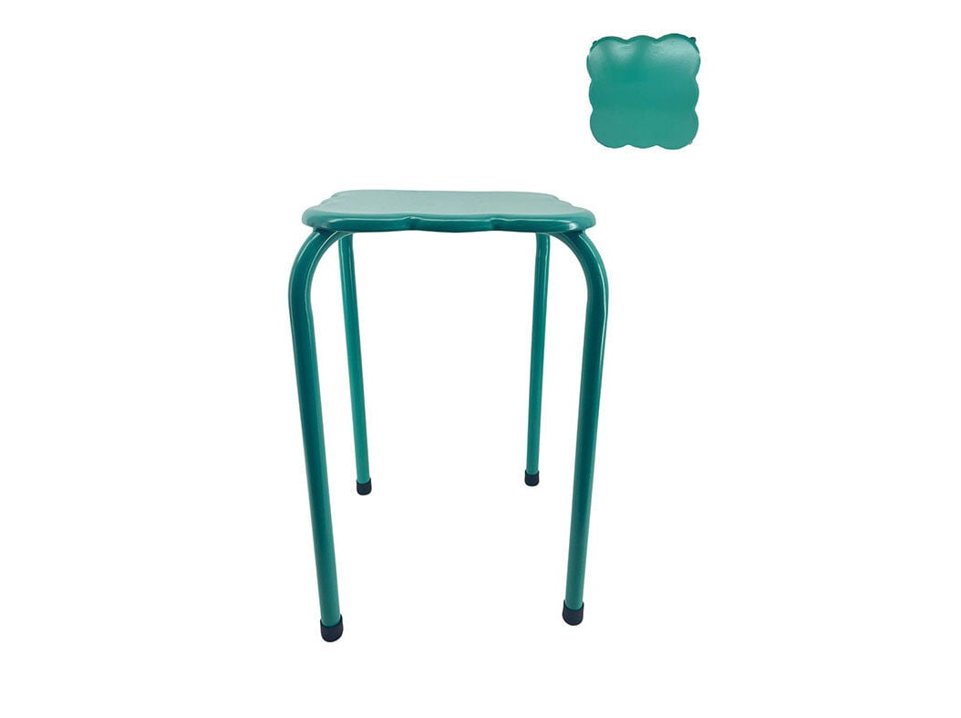BANCO METAL ACTUEL VERDE 28X28X44CM