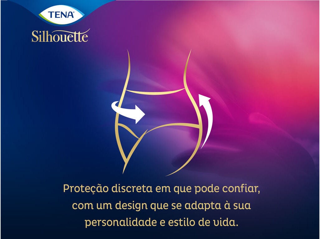 CUECAS INCONTIN&Ecirc;NCIA TAMANHO L PRETA TENA SILHOUETTE 8 UN image number 3