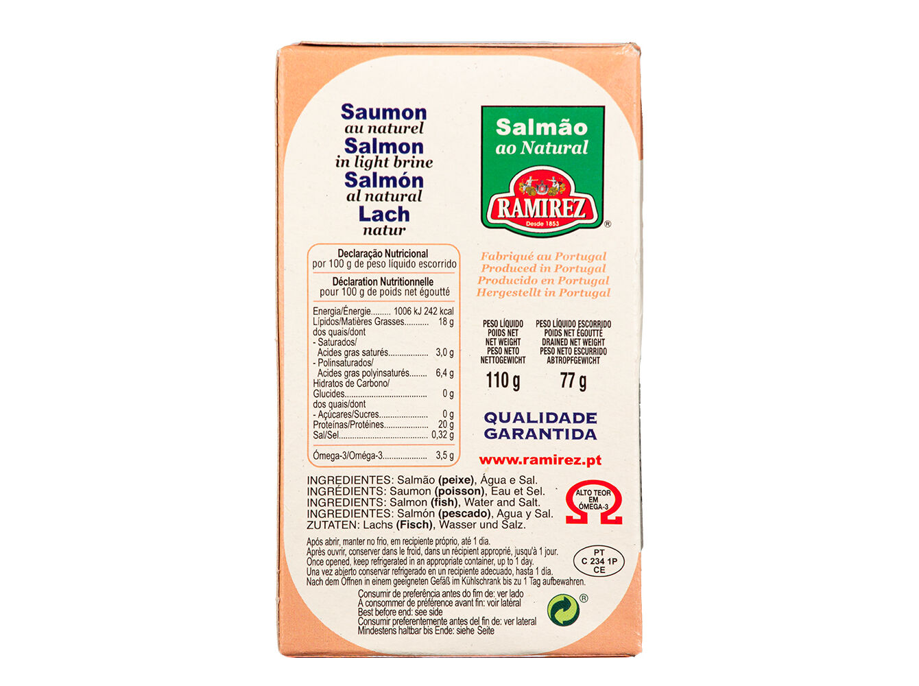 SALM&Atilde;O AO NATURAL RAMIREZ 110G image number 1