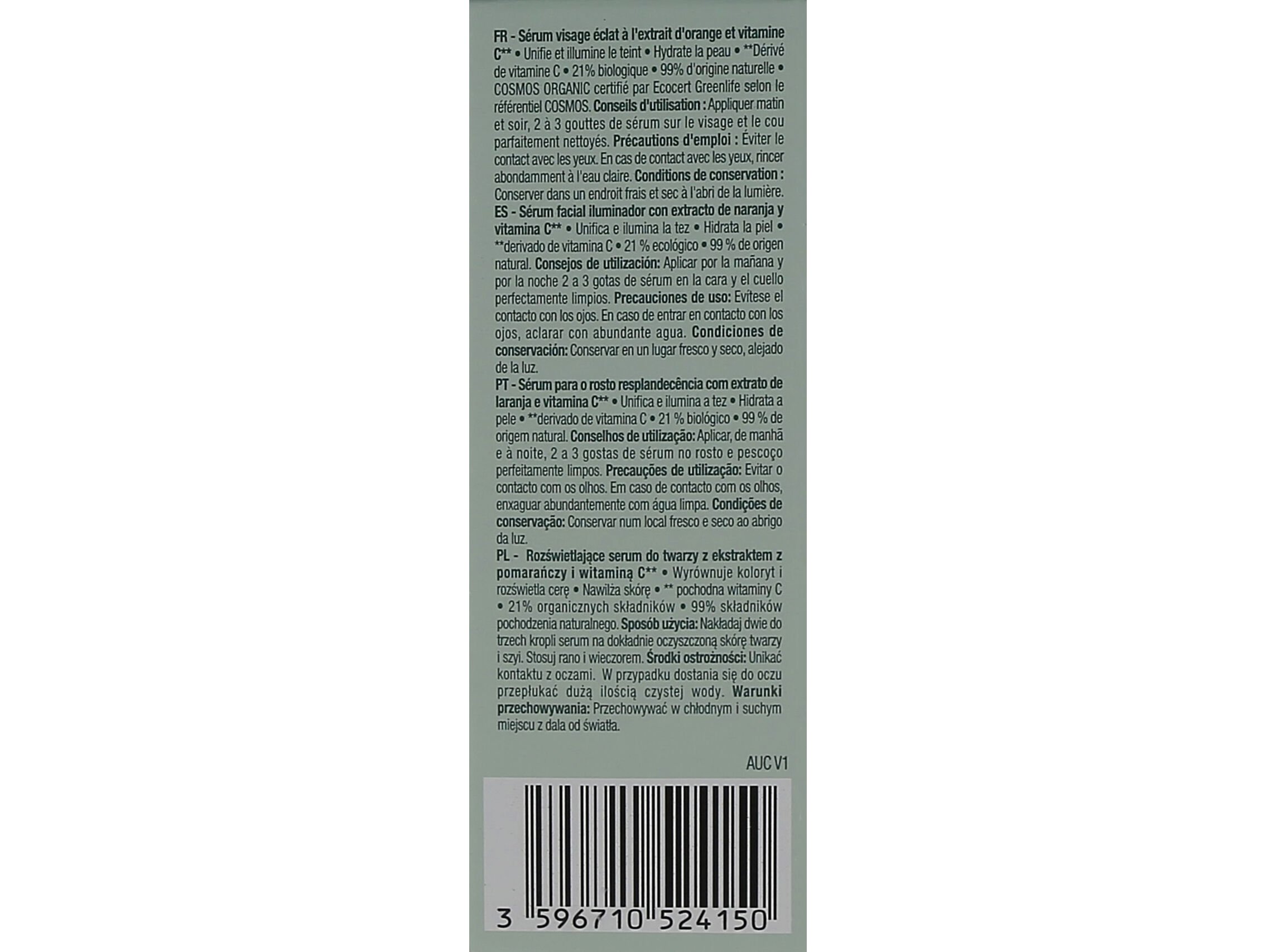 S&Eacute;RUM ROSTO COSMIA BIO EFEITO GLOW VITAMINA C 30ML image number 2
