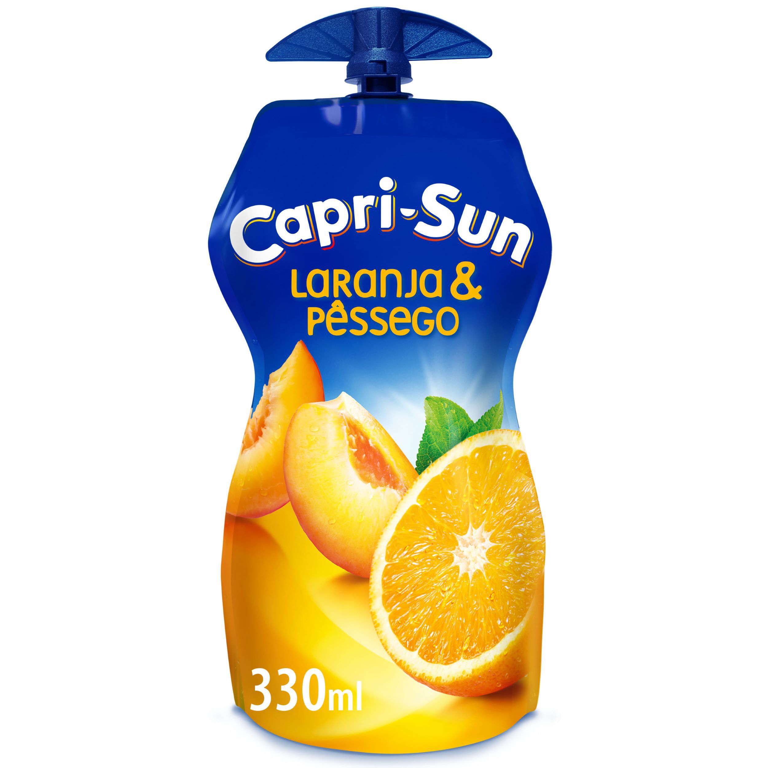 REFRIGERANTE CAPRI-SUN SEM G&Aacute;S LARANJA E PESSEGO 330ML