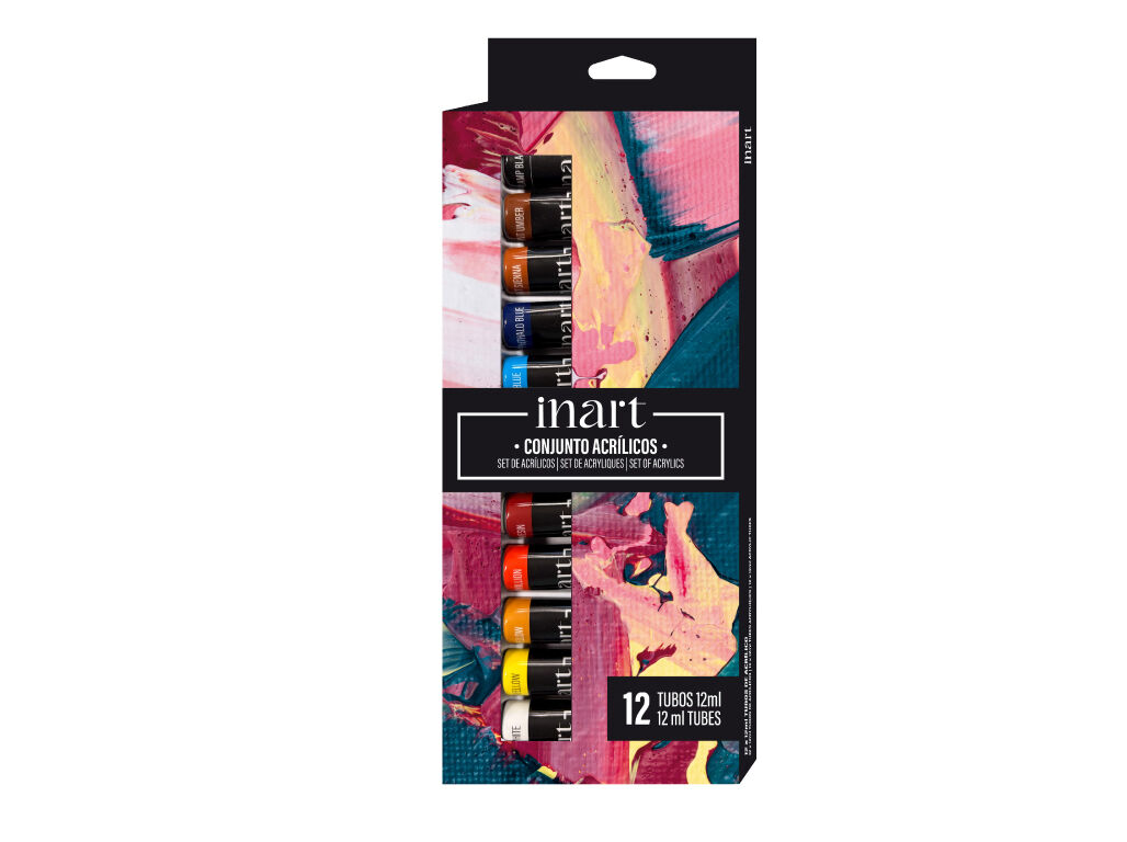 CONJUNTO DE ACRILICO INART 12 CORES 12ML image number 0