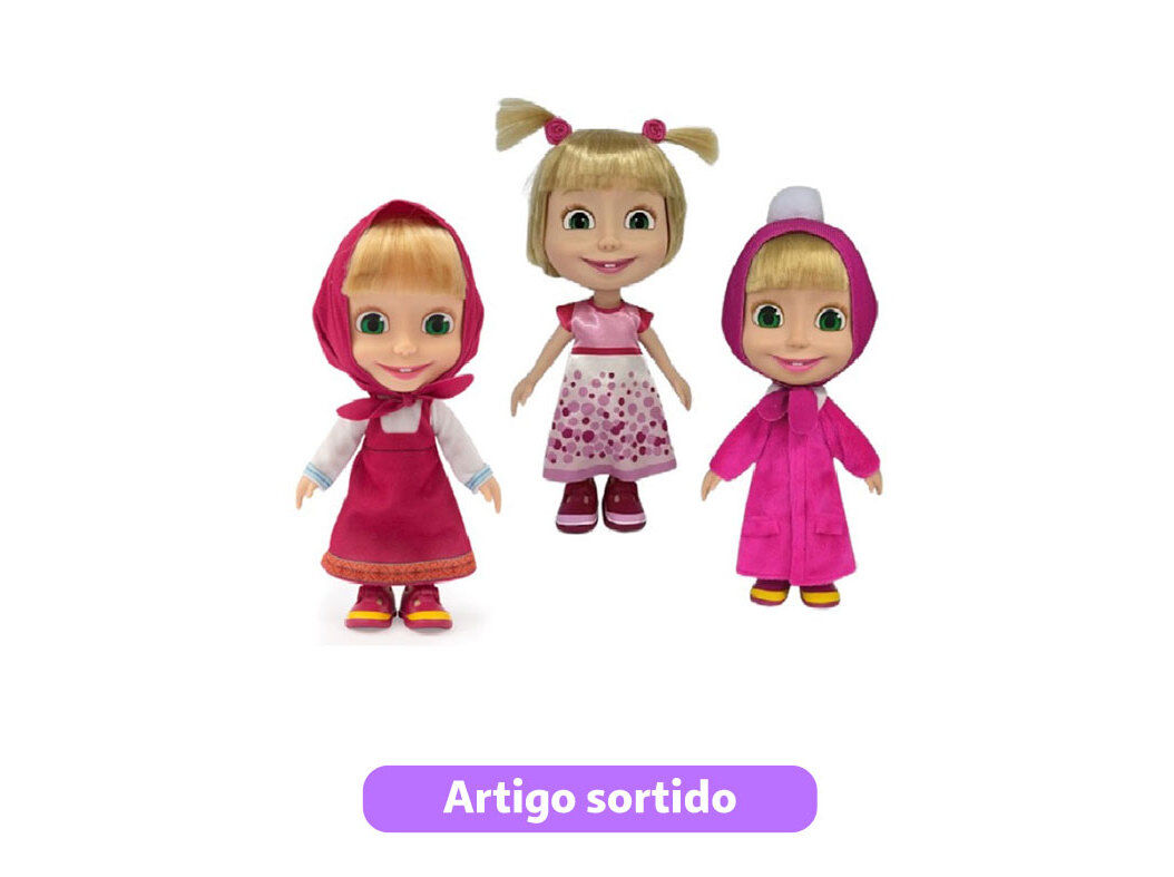 BONECA MASHA E O URSO FAMOSA 23CM MODELOS SORTIDOS image number 0