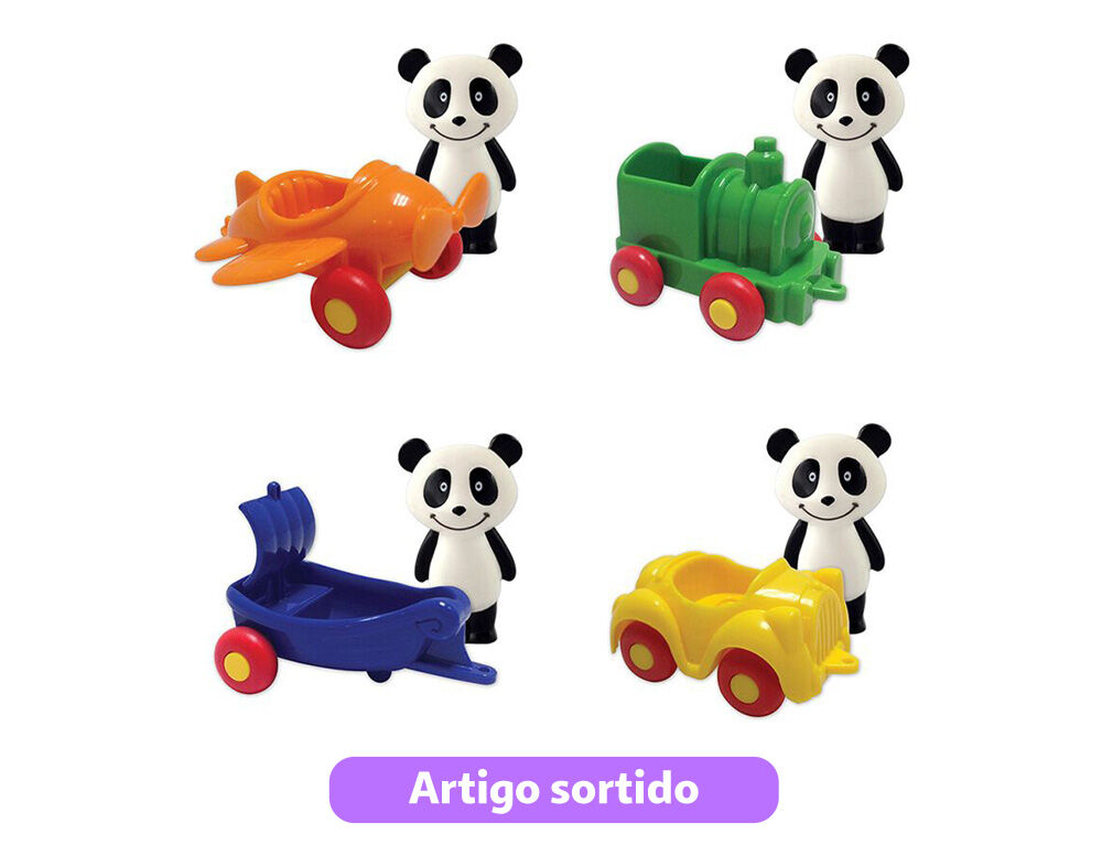 MINI VE&Iacute;CULO PANDA COM FIGURA MODELOS SORTIDOS image number 0