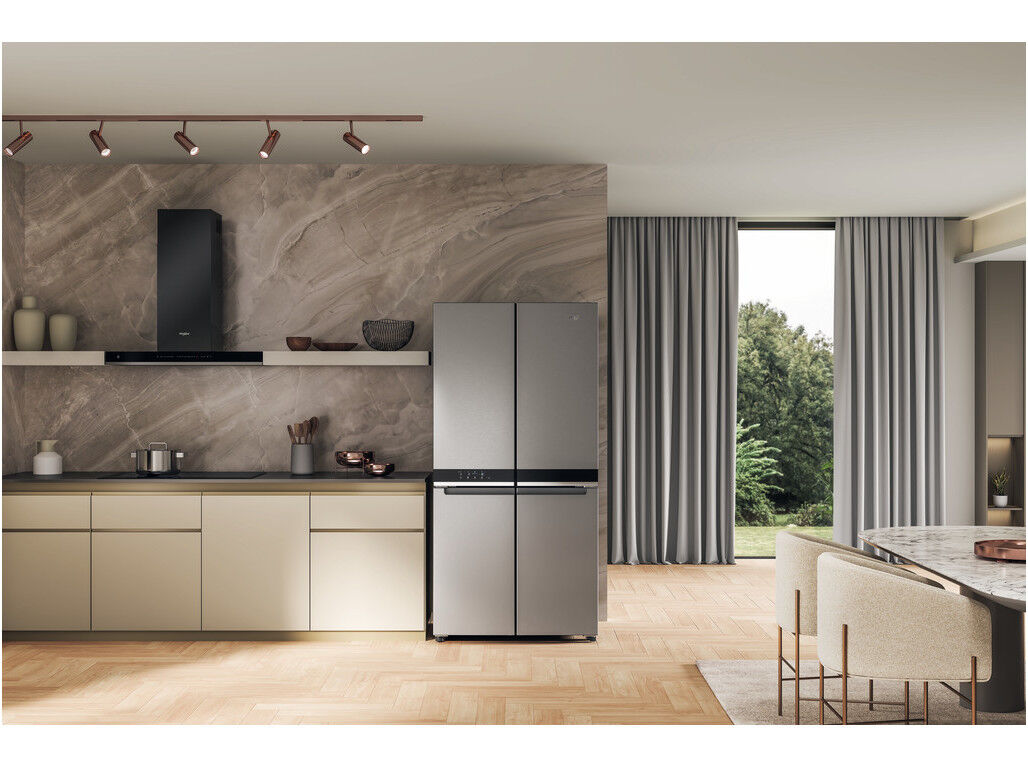 FRIGORIFICO AMERICANO 4 PORTAS WHIRLPOOL WQ9 B3 LEF INOX D 594L TOTAL NO FROST image number 3