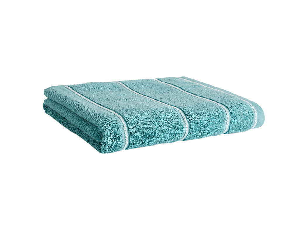 LEN&Ccedil;OL DE BANHO BARRA ACTUEL VERDE ALGOD&Atilde;O 480G/M2 100X150CM