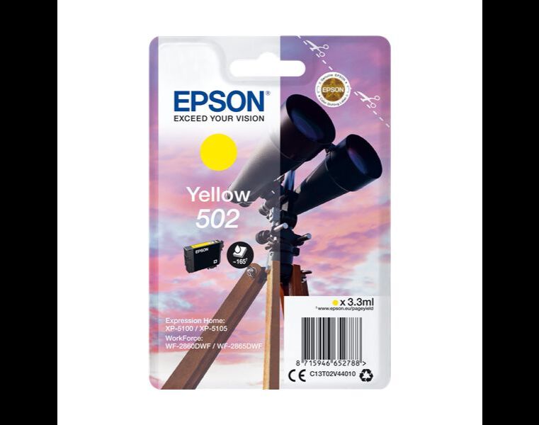 TINTEIRO EPSON AMARELO 502 EPSC13T02V44020 image number 0