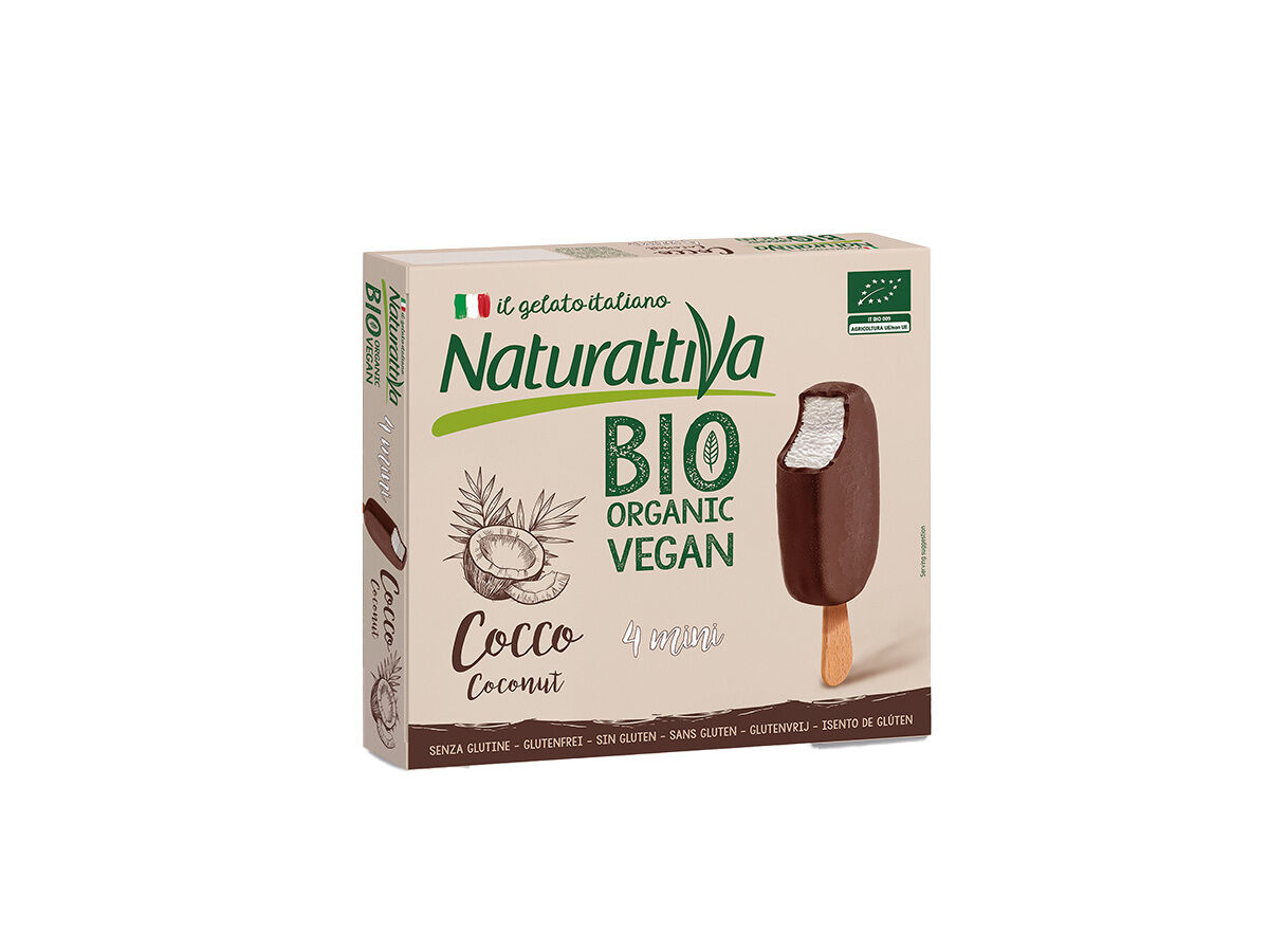 GELADO VEGETAL MINI NATURATTIVA COCO CACAU 200G (4UN)