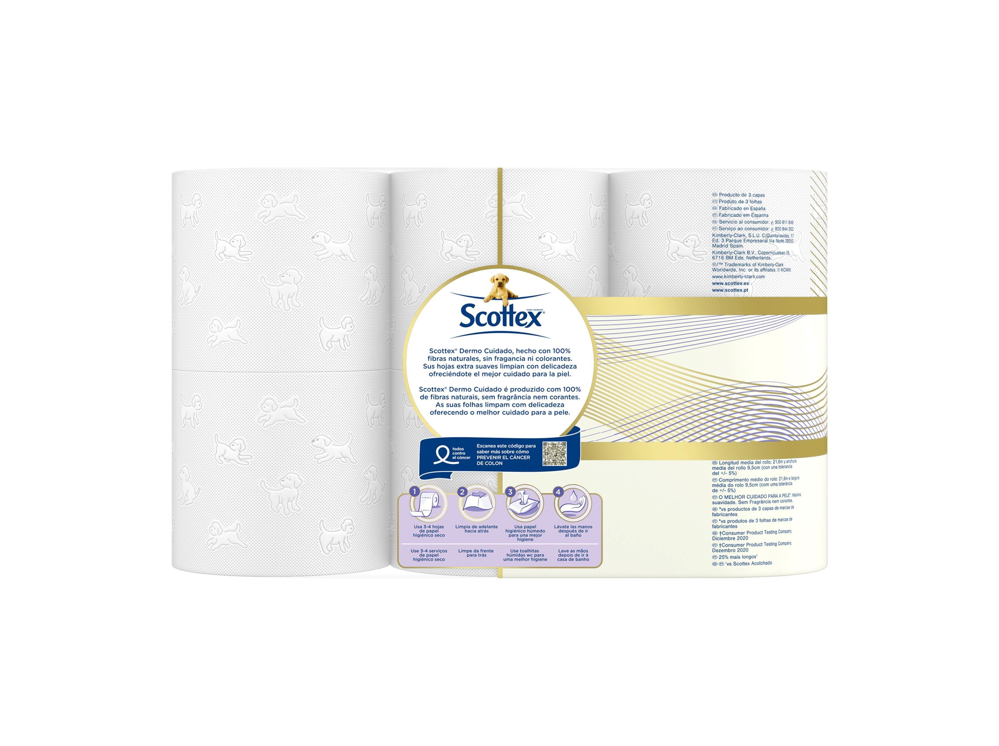 PAPEL HIGI&Eacute;NICO SCOTTEX DERMO CUIDADO 4+2R image number 1
