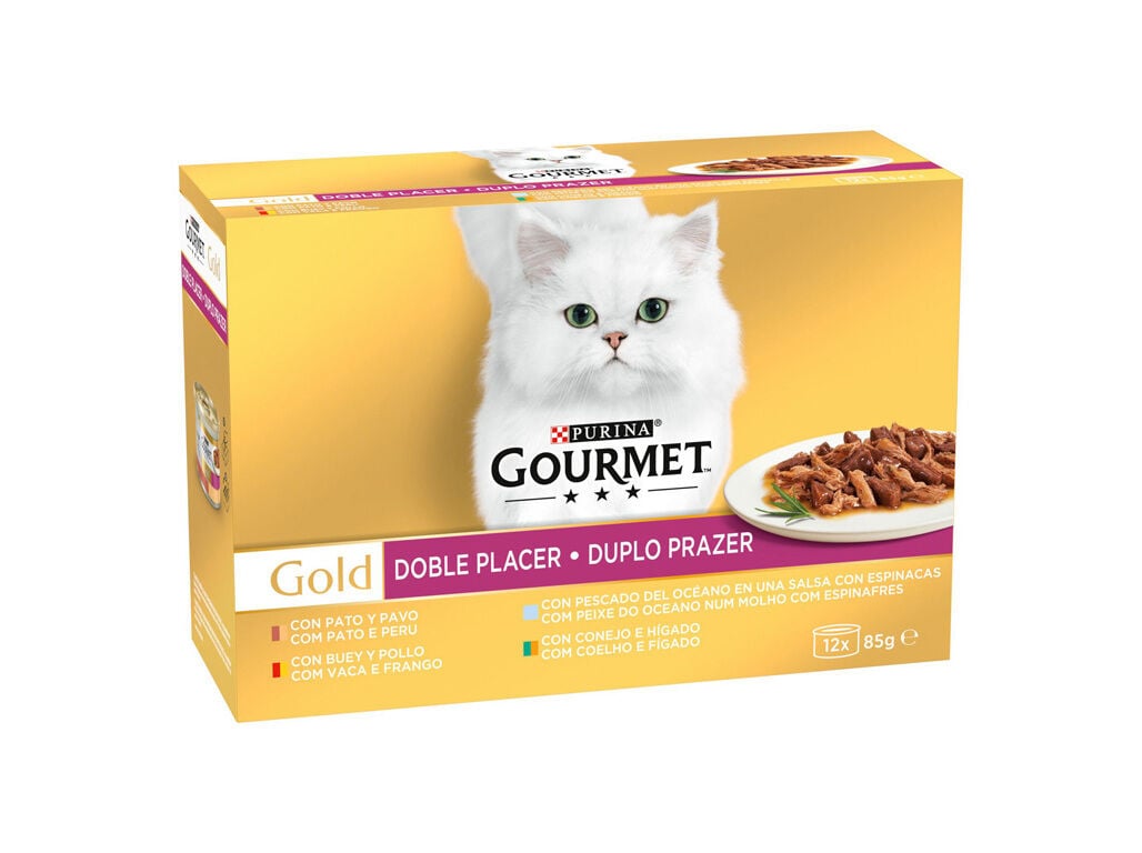 COMIDA H&Uacute;MIDA PARA GATO GOURMET GOLD 12X85G image number 1