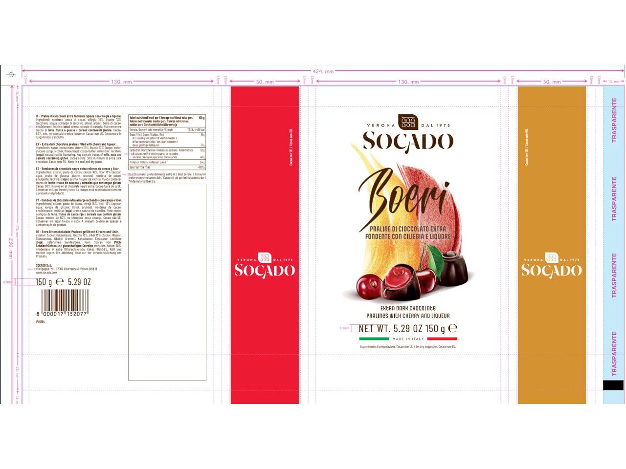 BOMBONS SOCADO CHERRY 150G image number 1