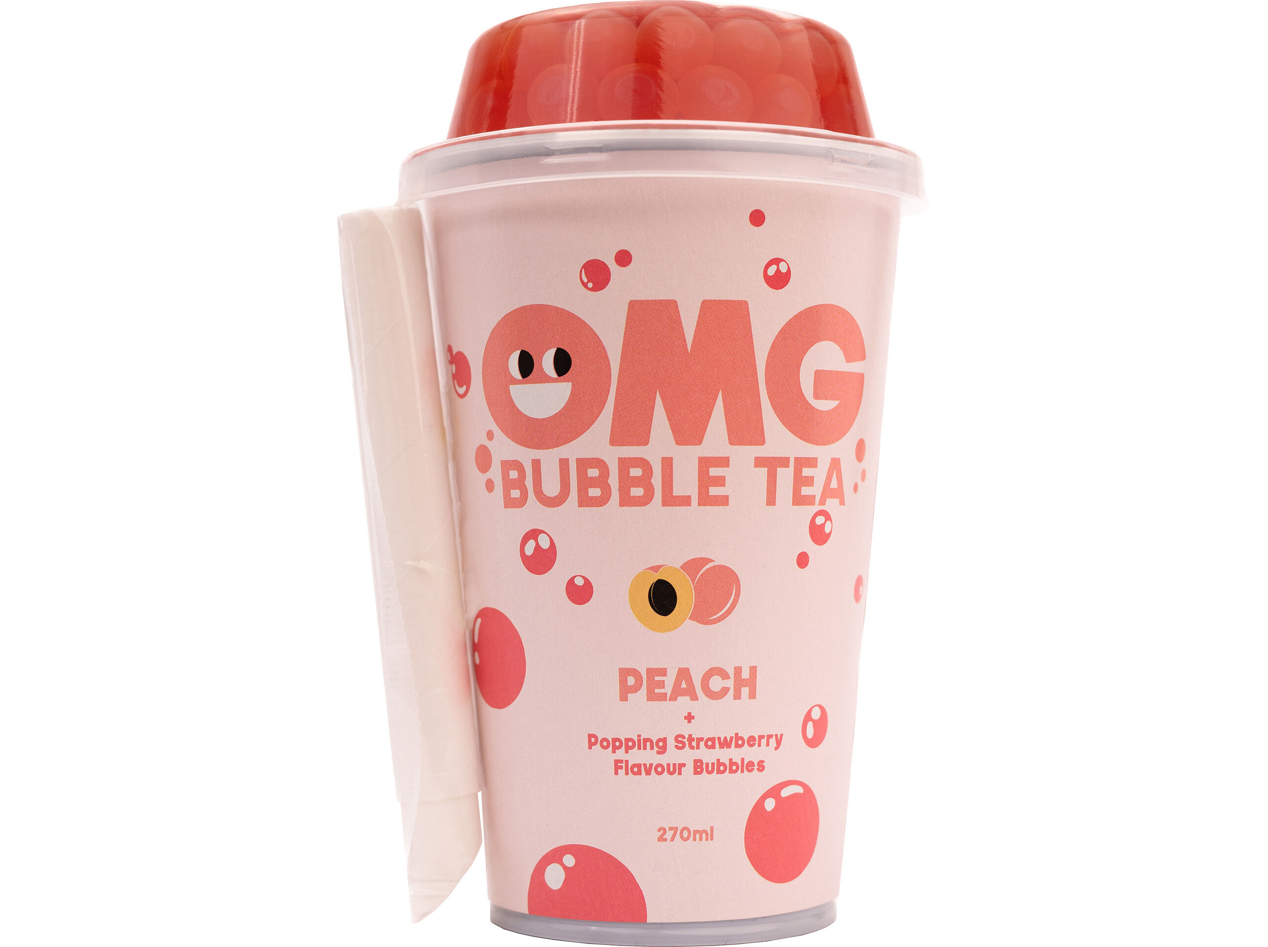 BUBBLE TEA OMG P&Ecirc;SSEGO COM BOLHAS DE MORANGO 0.27L image number 0
