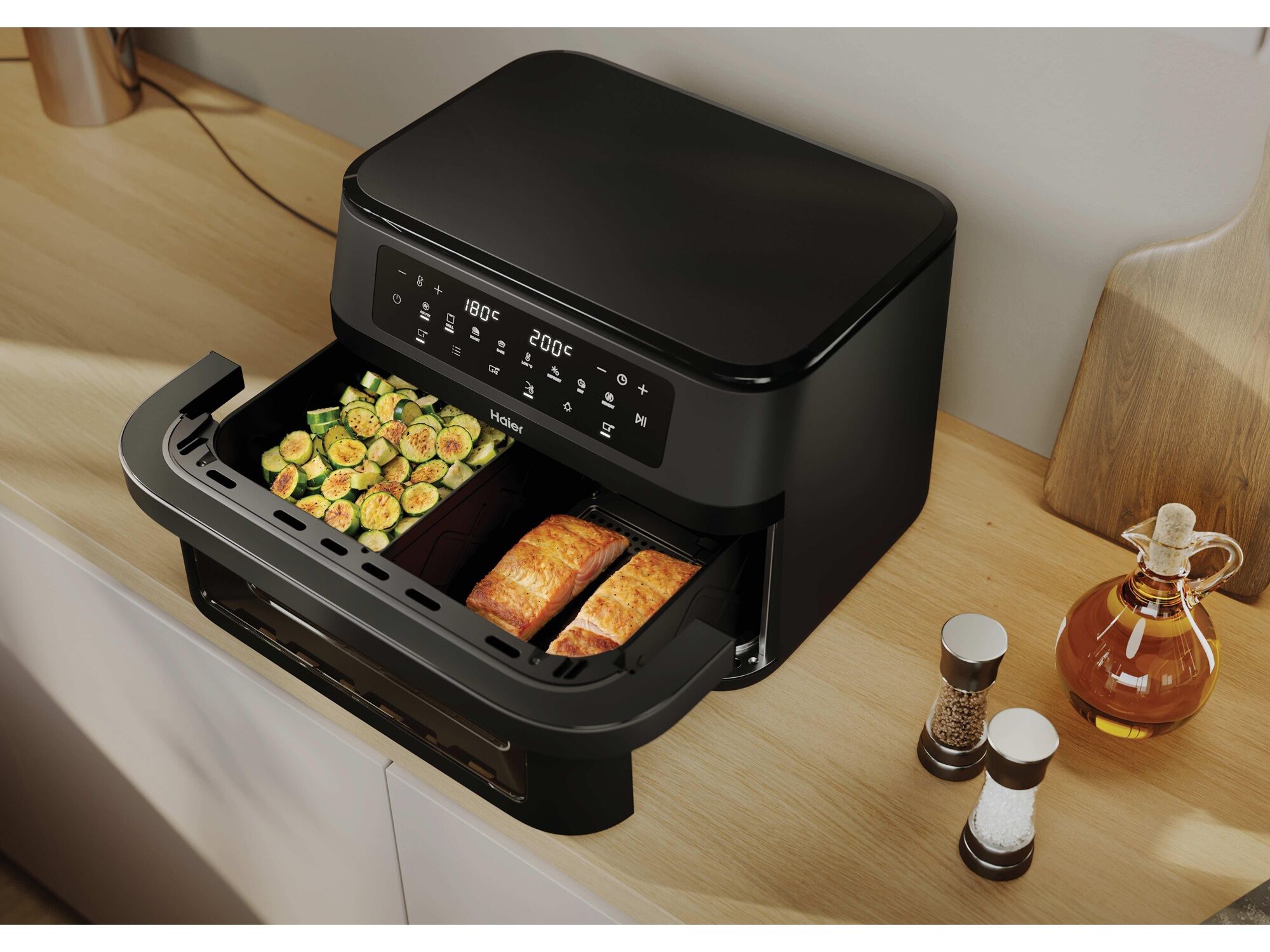 FRITADEIRA AIR FRYER HAIER HAF3ADW 011 DUAS GAVETAS FLEX image number 7