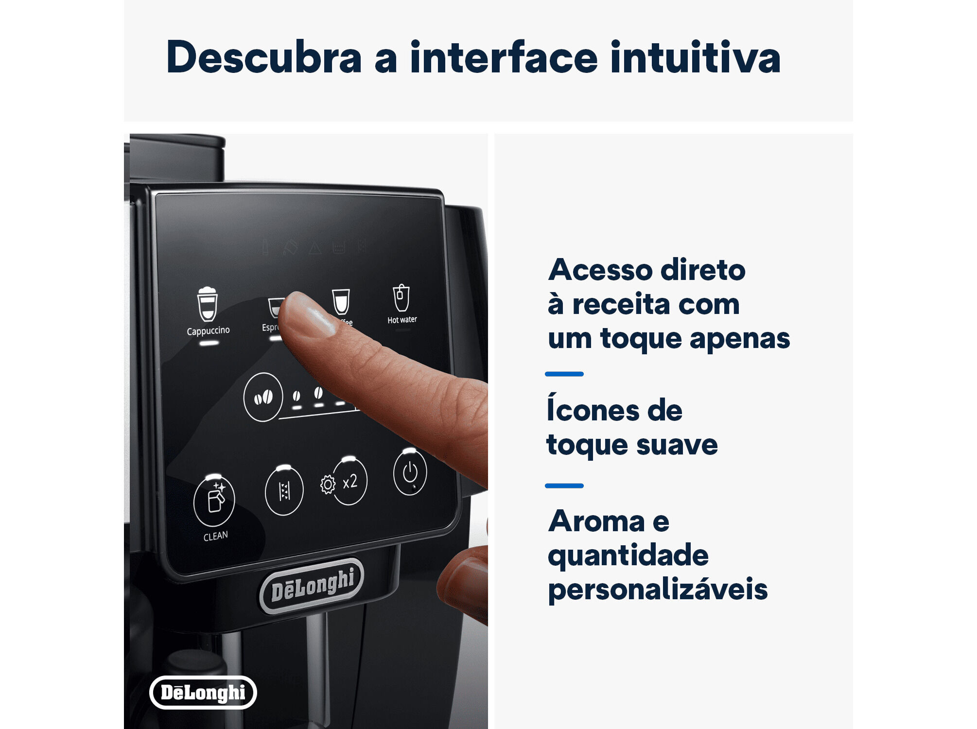 MAQUINA DE CAFE EXPRESSO FULL AUTOMATICA DELONGHI ECAM220.60.B MAGNIFICA START MILK image number 1