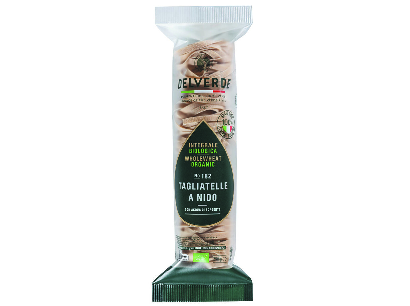 TAGLIATELLE DELVERDE NIDO INTEGRAL BIO 250G image number 0