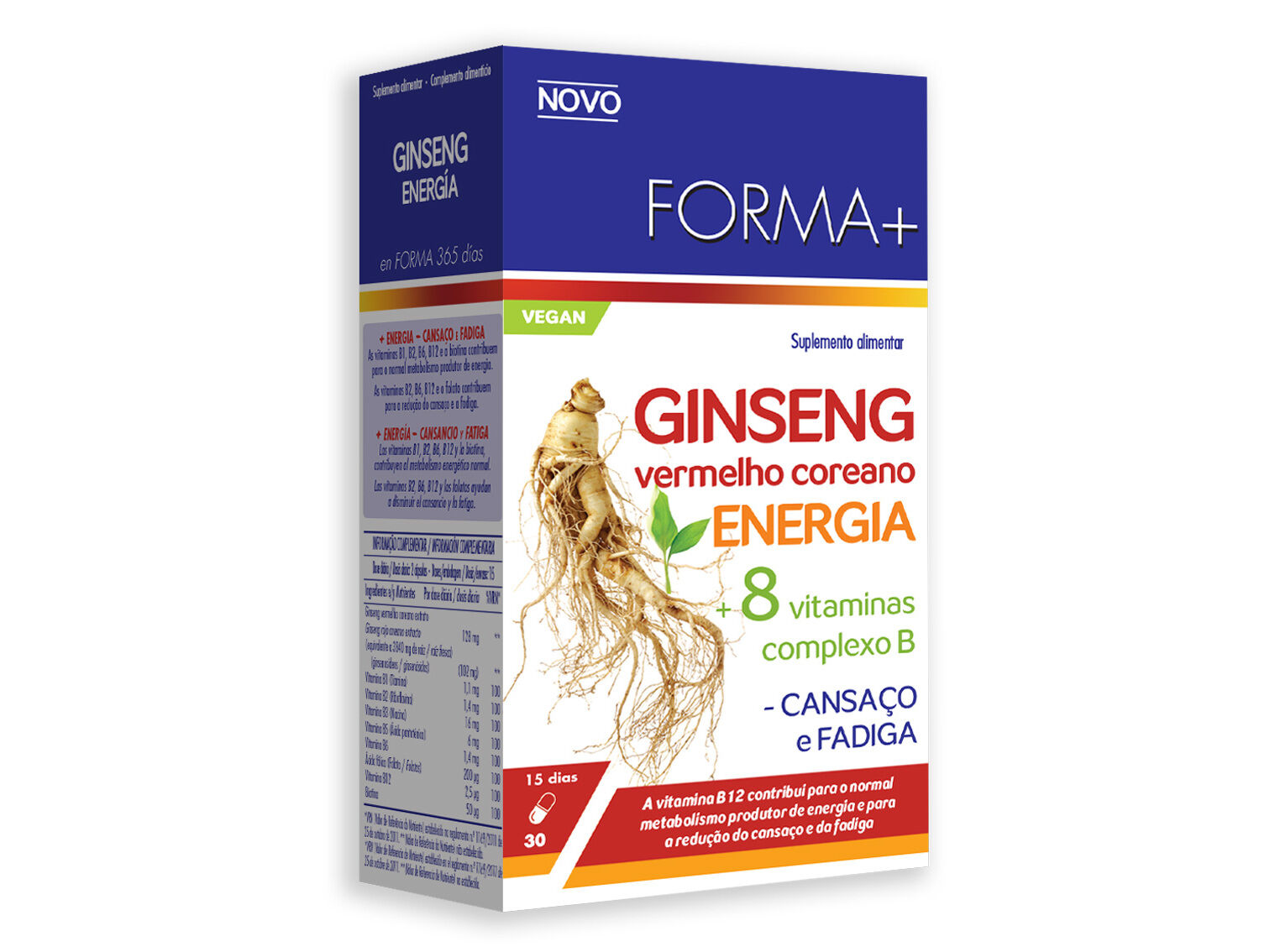 SUPLEMENTO FORMA+ GINSENG COREANO 30 CAPS image number 0