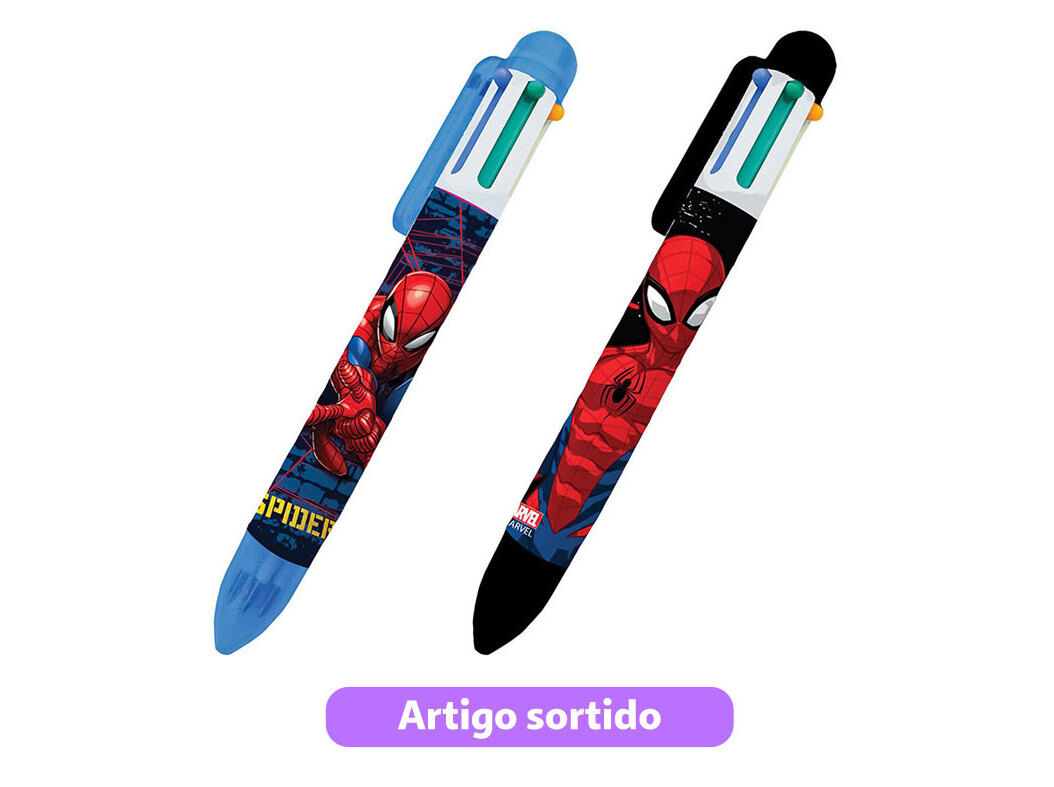 ESFEROGR&Aacute;FICA 6 CORES SPIDER-MAN MODELOS SORTIDOS