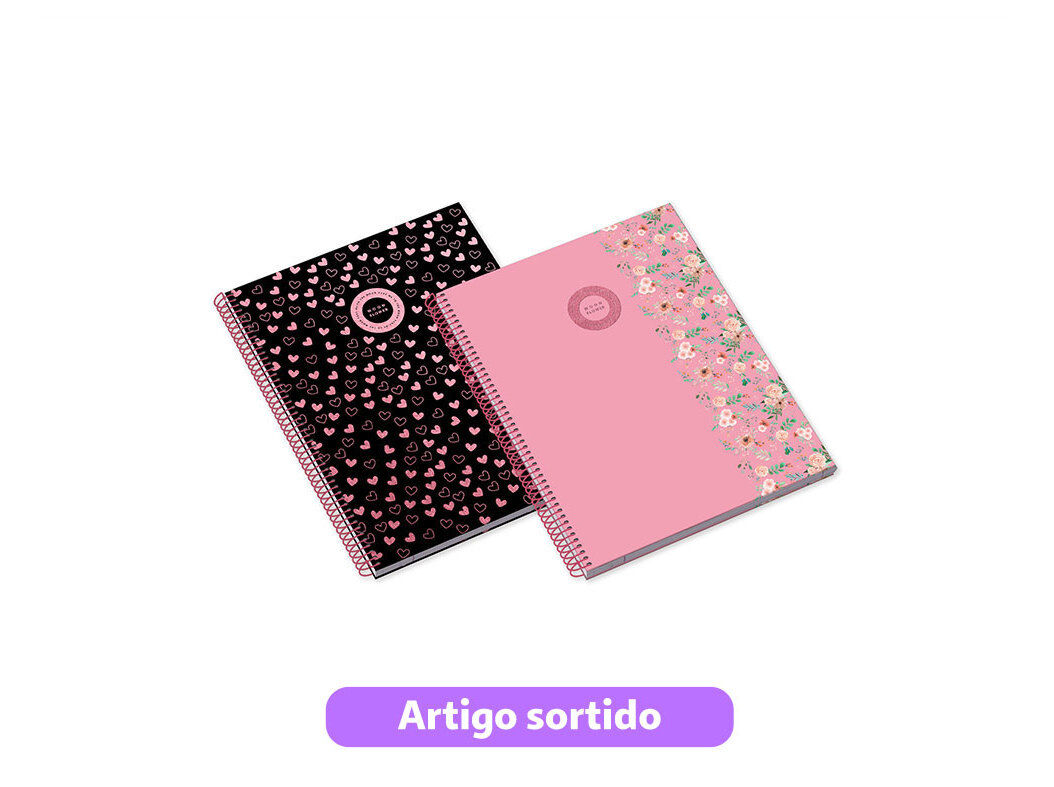 CADERNO ESPIRAL A4 AMBAR SUGAR & SPICE AMBAR PAUTADO 80 FOLHAS 100G MODELOS SORTIDOS image number 0