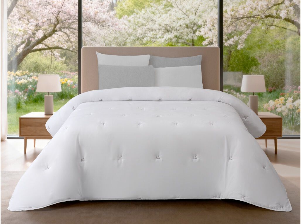 COBERTURA ACOLCHOADA HOMESPECIAL BRANCO COM BORDADO 220X240CM