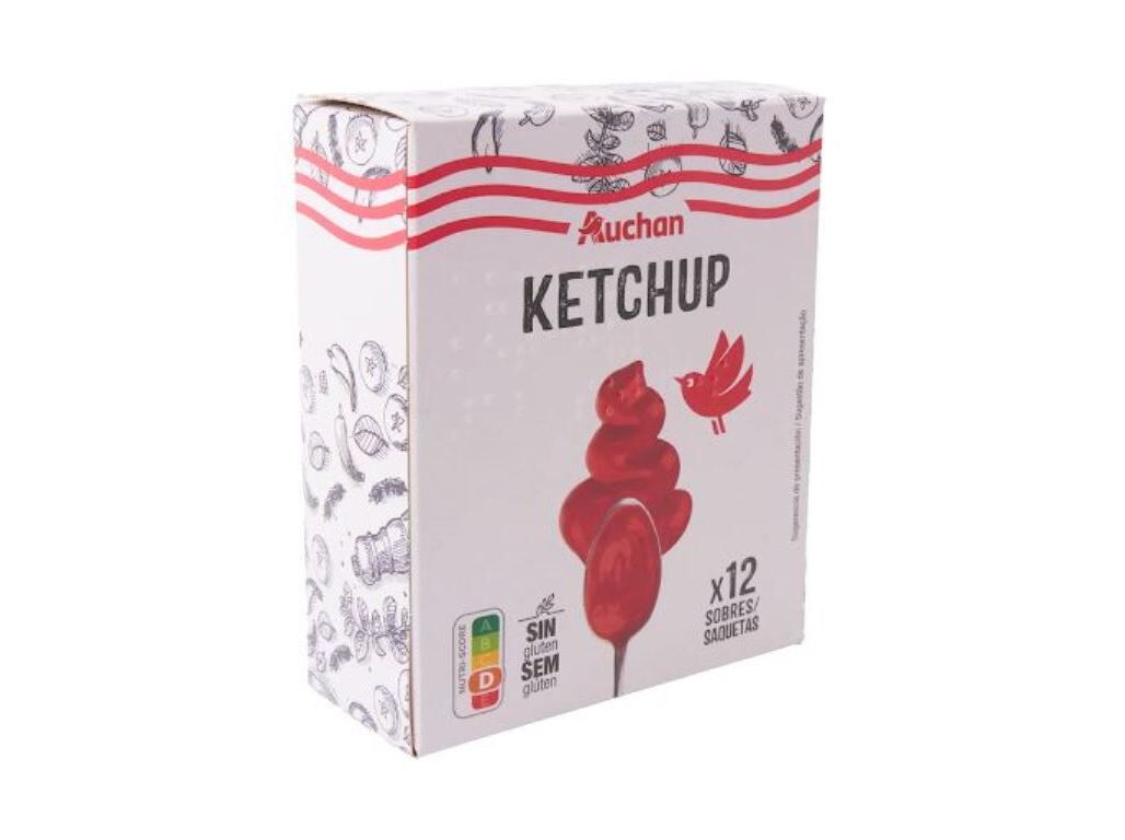 KETCHUP AUCHAN MONODOSES 144 G (12X12G) image number 0