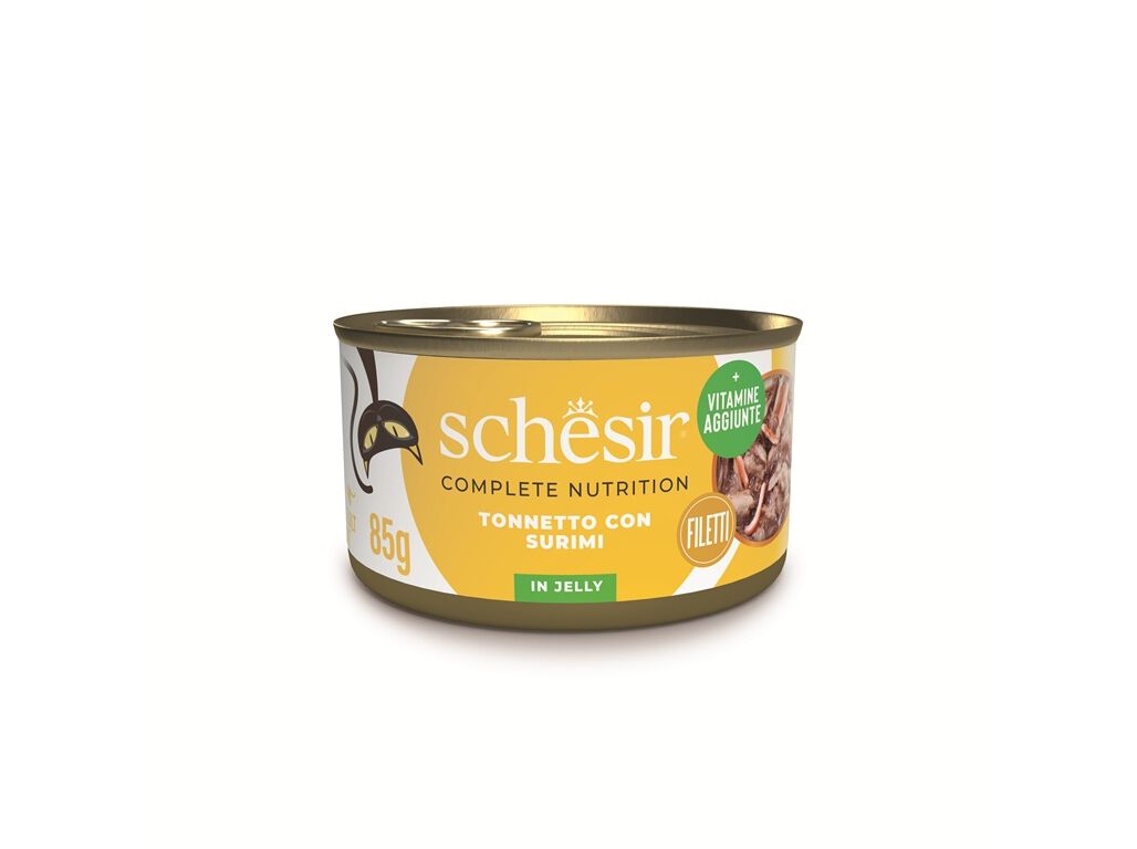 ALIMENTO H&Uacute;MIDO GATO SCHESIR LATA ATUM COM SURIMI 85G image number 0