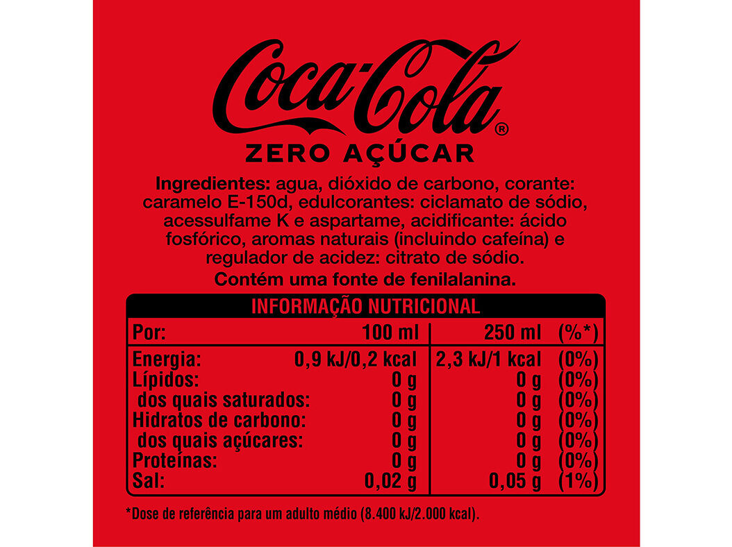 REFRIGERANTE C/ G&Aacute;S COCA-COLA ZERO LIMA 1L (SDR) image number 1