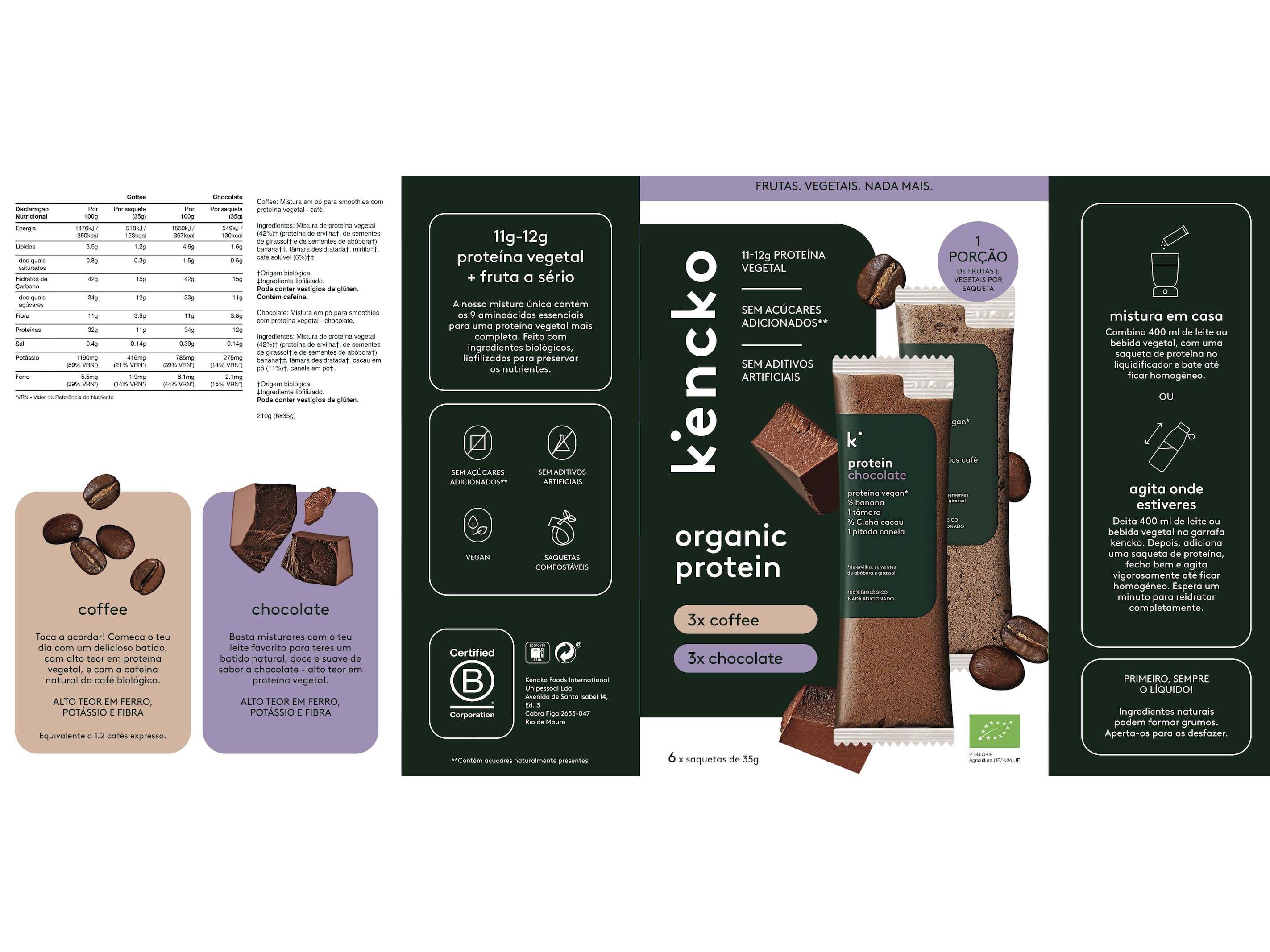 BATIDO KENCKO PROTEINA VEGAN CHOC-CAFE 6X35G image number 1