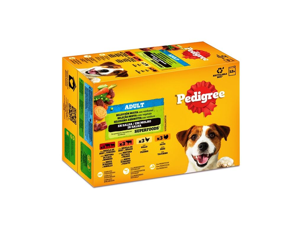 COMIDA H&Uacute;MIDA PARA C&Atilde;O PEDIGREE ADULTO 12X100G image number 0