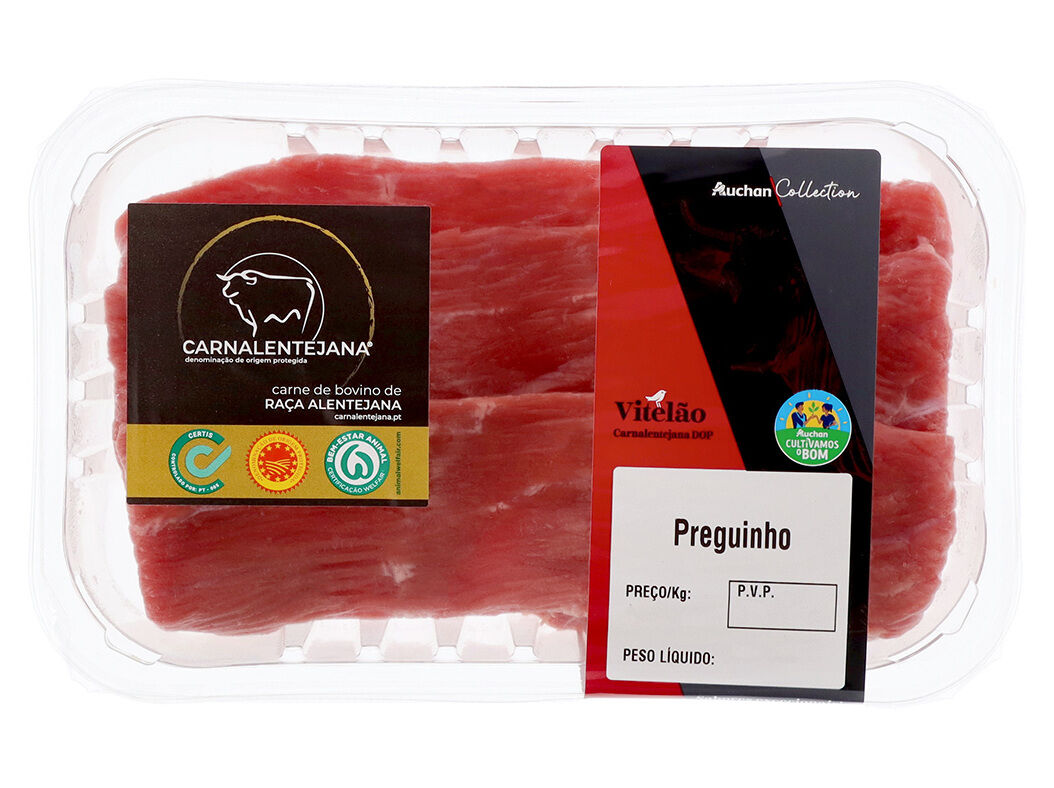 BIFE EXTRA FINO VITEL&Atilde;O CARNALENTEJANA DOP AUCHAN CULTIVAMOS O BOM KG image number 0