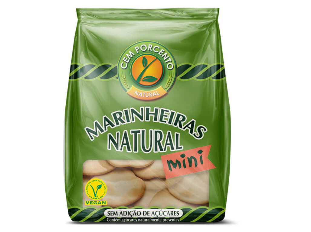 BOLACHAS CEM PORCENTO MINI MARINHEIRAS NATURAL 50G