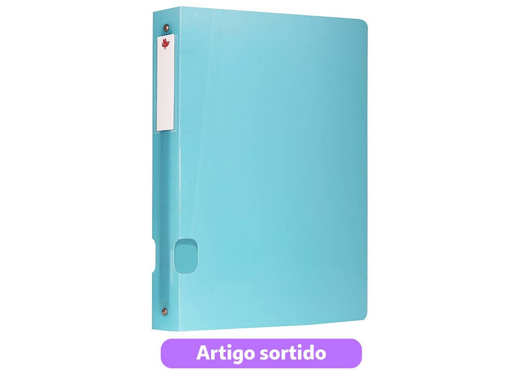 DOSSIER CAPA PL&Aacute;STICO AUCHAN 4 ARGOLAS 40MM CORES SORTIDAS image number 2