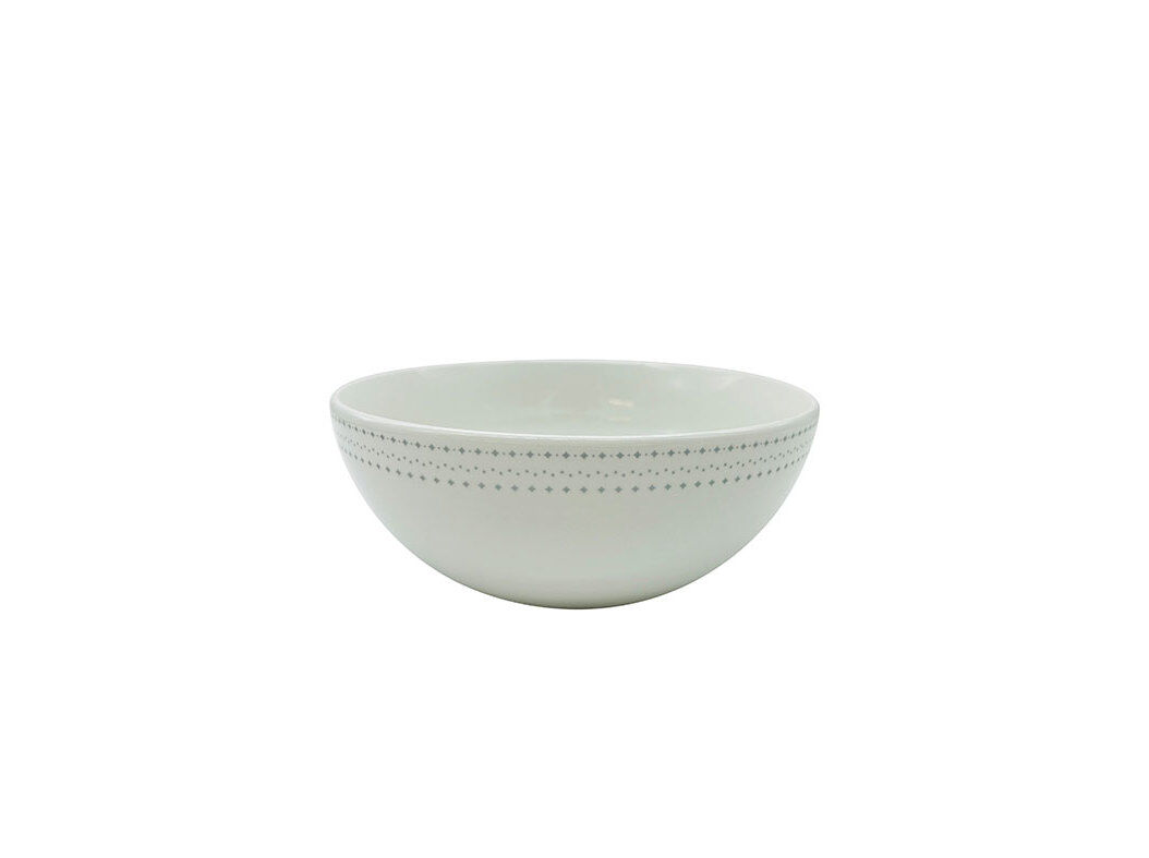 SALADEIRA ACTUEL PORCELANA ESTRELAS PRATEADO BRANCO 23X9CM 220CL image number 0