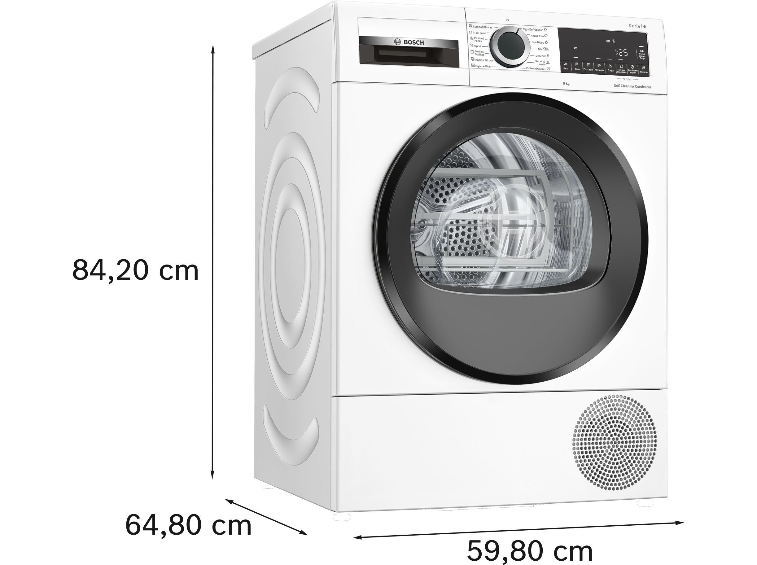 M&Aacute;QUINA DE SECAR ROUPA BOSCH WQG245D0ES BOMBA CALOR C BRANCO 9KG image number 1