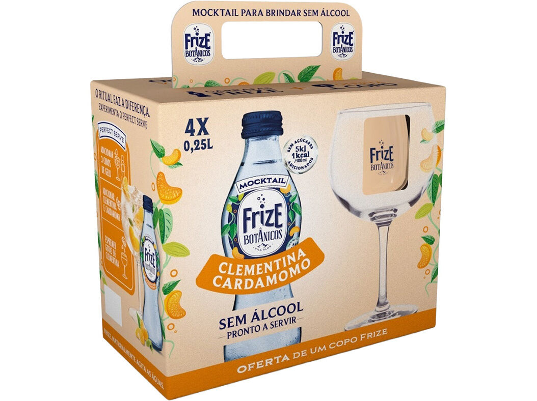 &Aacute;GUAS COM G&Aacute;S COM SABOR FRIZE B CLEM CARDAMOMO 4X0.25L C/COPO