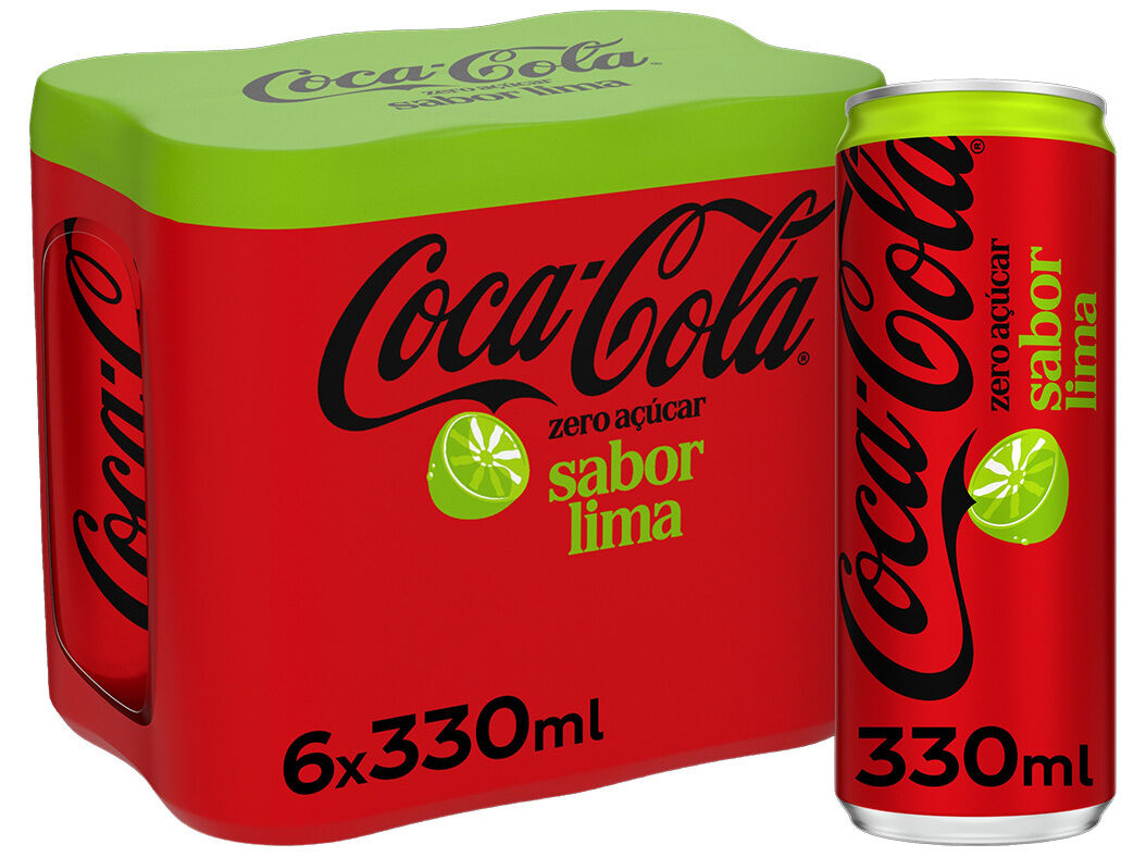 REFRIGERANTE COM G&Aacute;S COCA-COLA ZERO LIMA 6X0.33L (SDR) image number 0