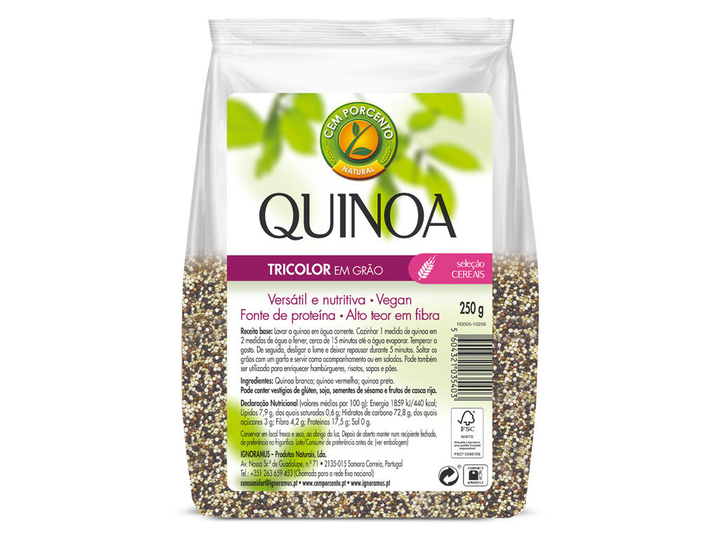QUINOA CEM PORCENTO TRICOLOR 250G image number 0