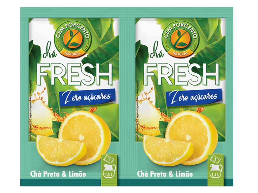 CH&Aacute; CEM PORCENTO FRESH LIM&Atilde;O SOL&Uacute;VEL 2X9G