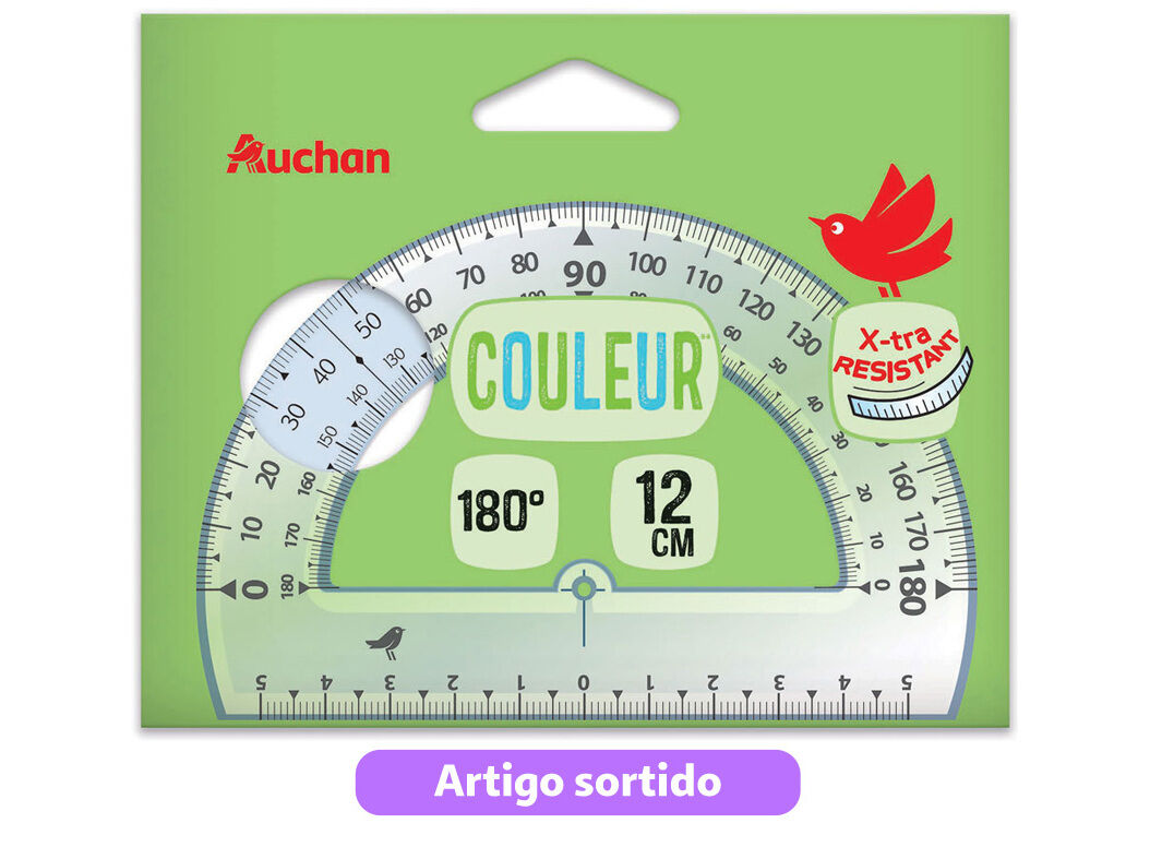 TRANSFERIDOR AUCHAN 180&ordm; - 12CM CORES SORTIDAS