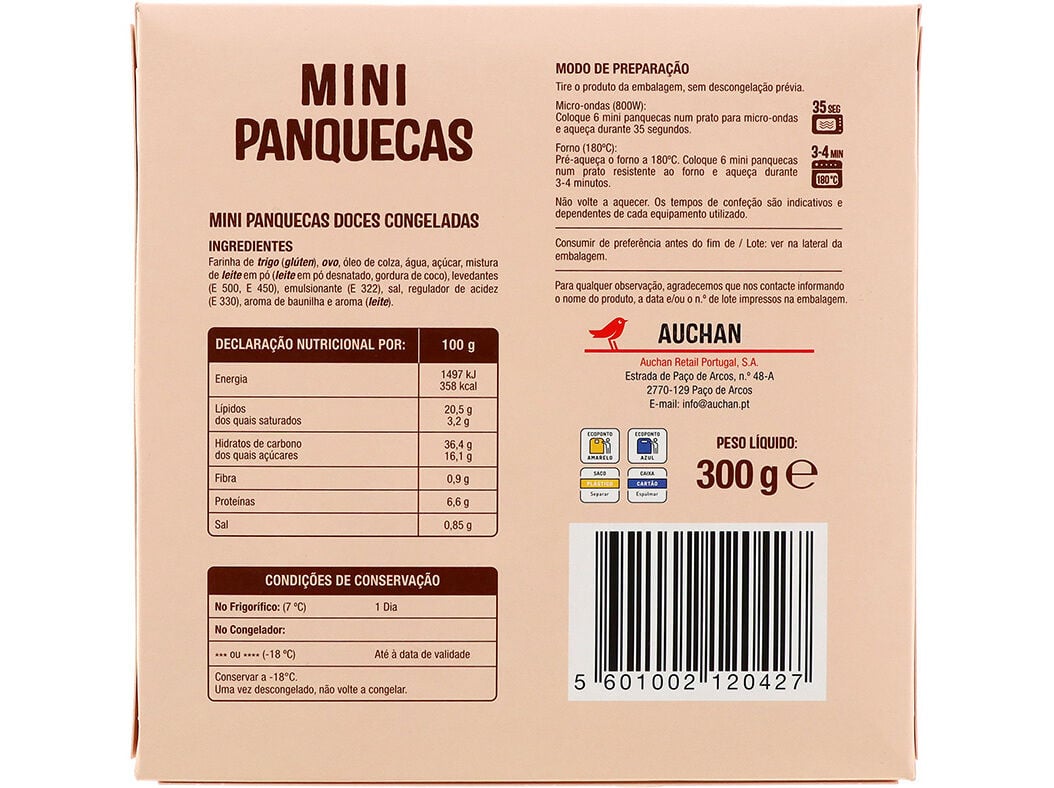 MINI PANQUECAS AUCHAN 300G image number 1
