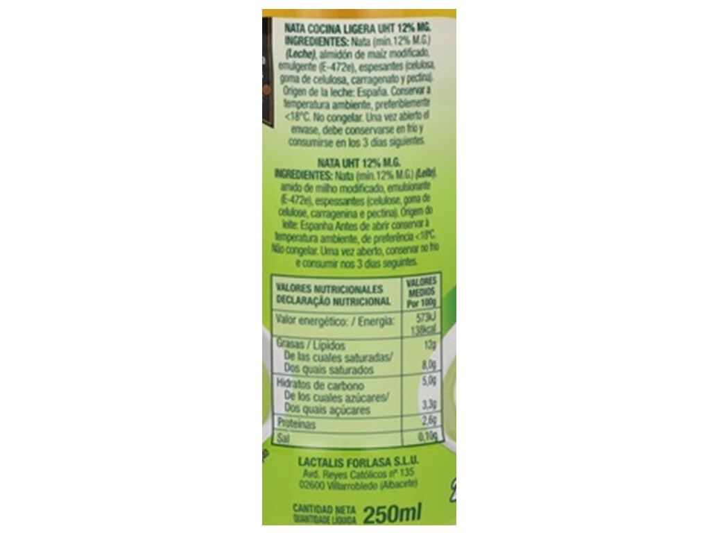 NATAS PRESIDENT UHT MAGRA GARRAFA 250ML image number 1