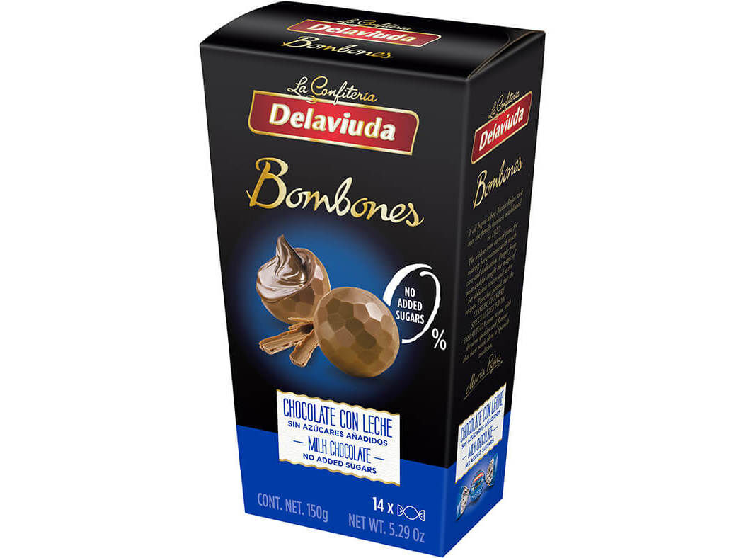 BOMBONS DELAVIUDA DE CHOCOLATE LEITE SEM A&Ccedil;&Uacute;CAR 150G image number 0