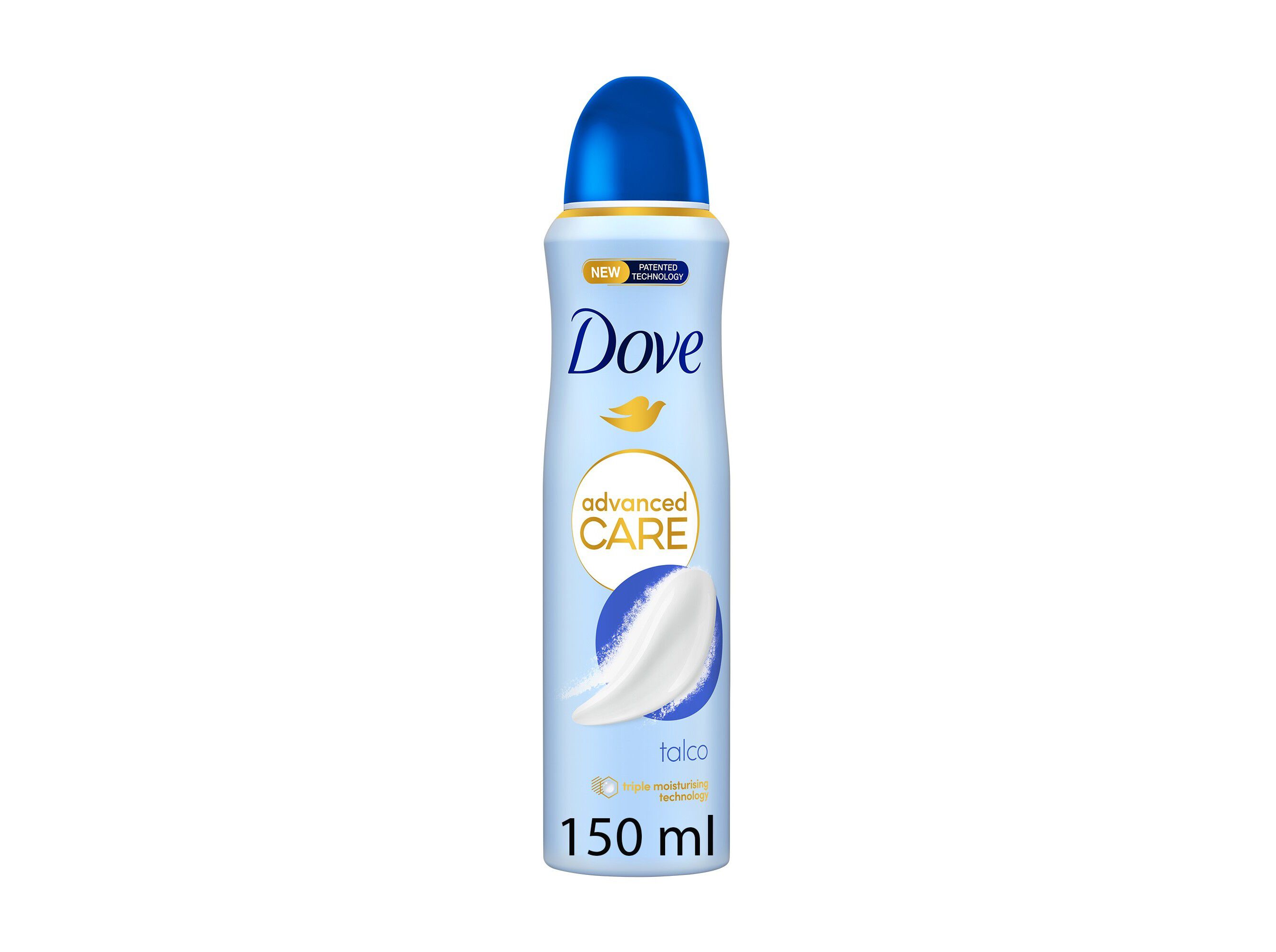 DESODORIZANTE SPRAY DOVE TALC SOFT 72H 150ML image number 0