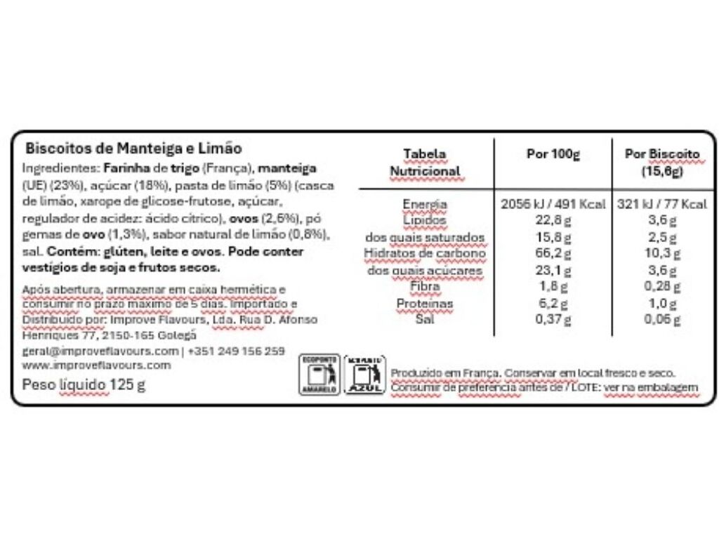 BOLACHA LA M&Egrave;RE POULARD MANTEIGA E LIM&Atilde;O 125G image number 1