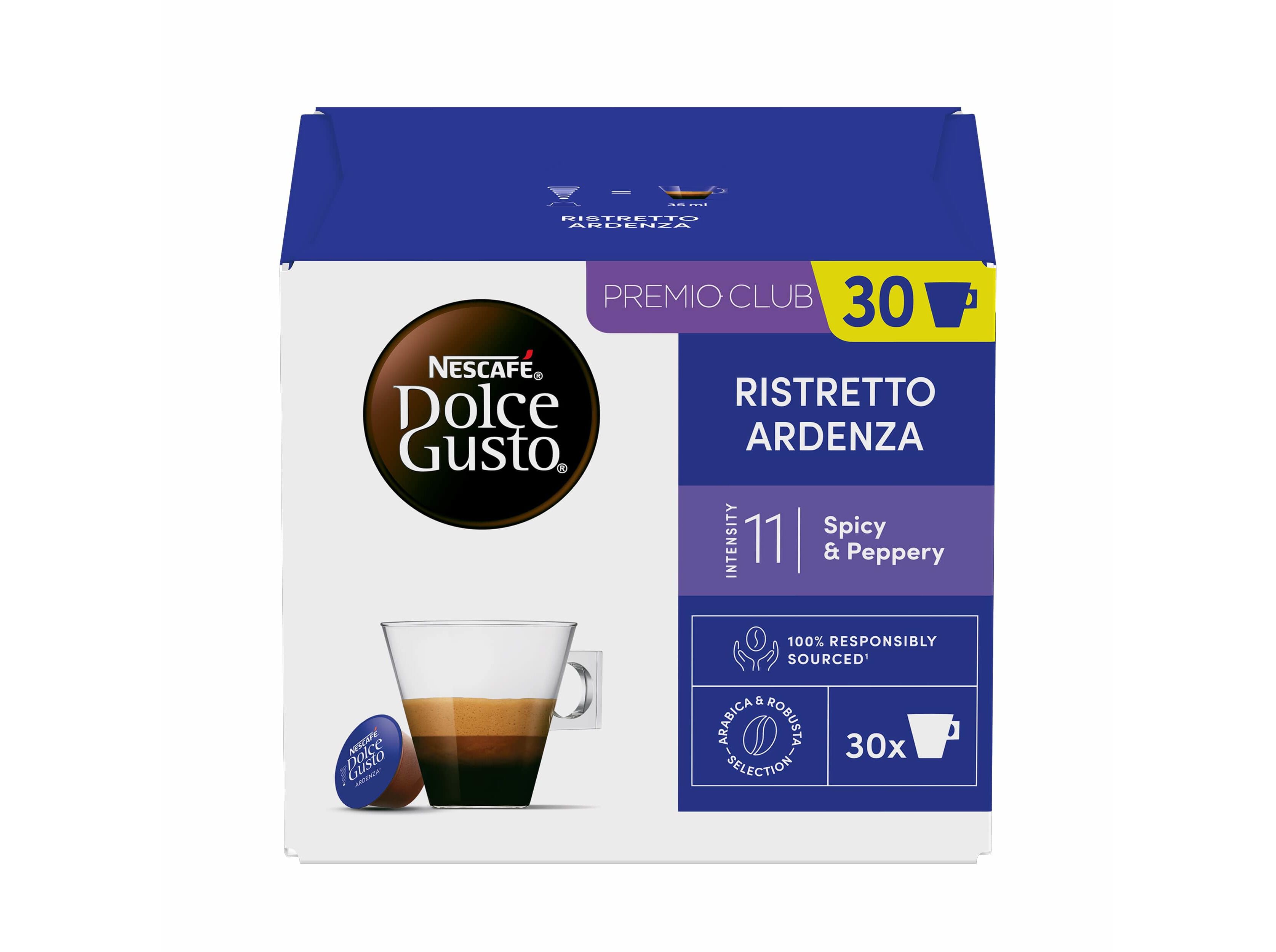 C&Aacute;PSULAS DOLCE GUSTO CAF&Eacute; RISTRETTO E ARDENZA 30UN
