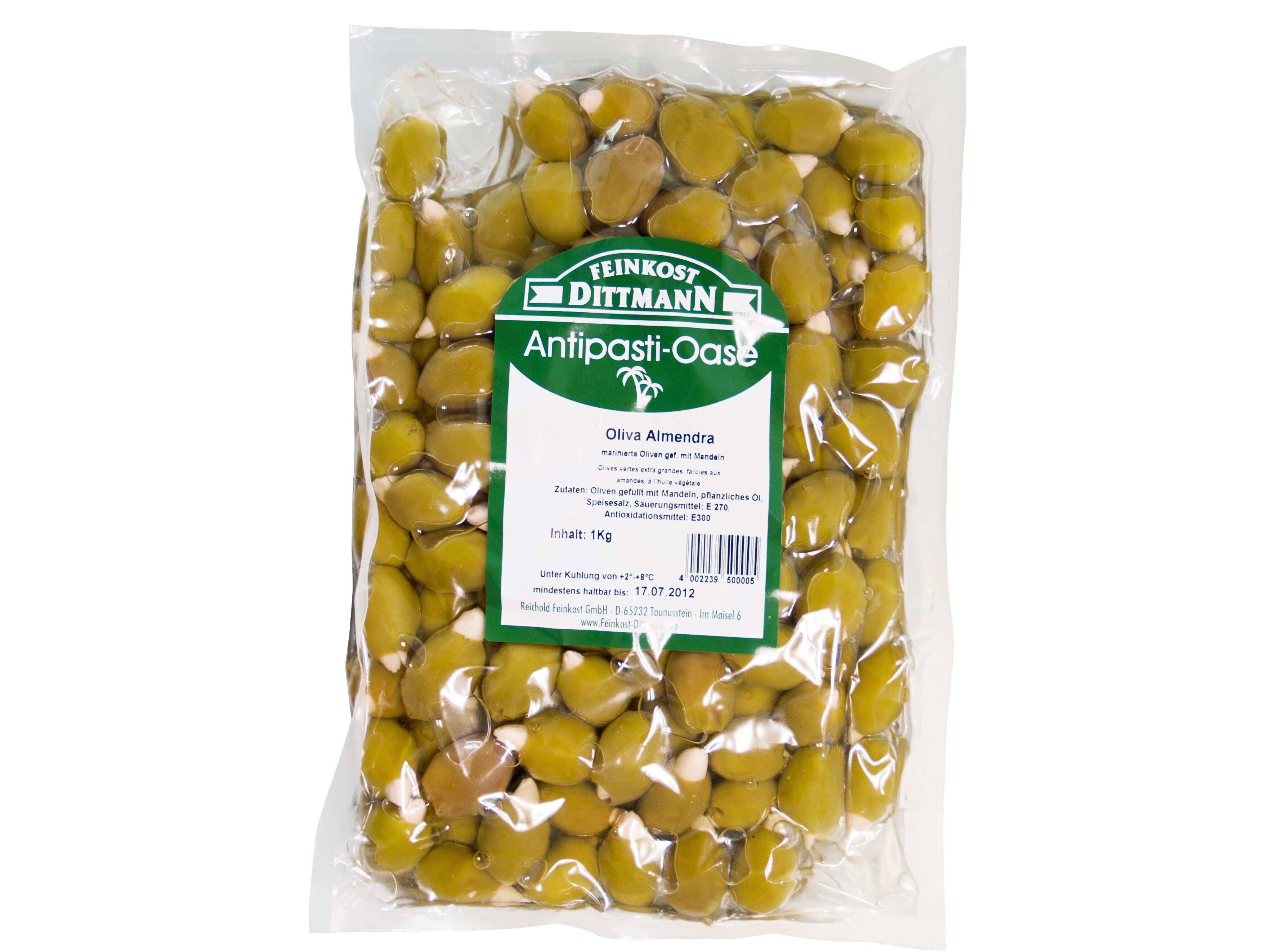 AZEITONA VERDE RECHEADA COM AM&Ecirc;NDOA DITTMANN KG image number 0