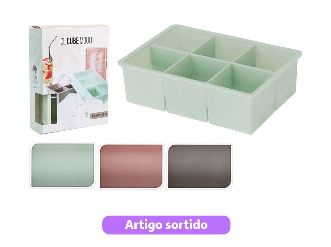 CUVETE PARA GELO 16.5X1.15X5 CM CORES SORTIDAS