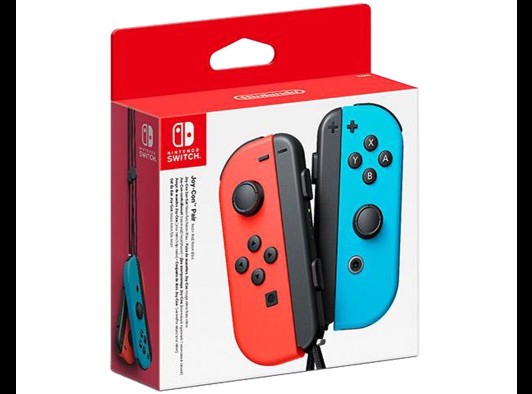 COMANDOS NINTENDO SWITCH JOY-CON (SET ESQ/DIR) AZUL N&Eacute;ON/VERMELHO N&Eacute;ON image number 1
